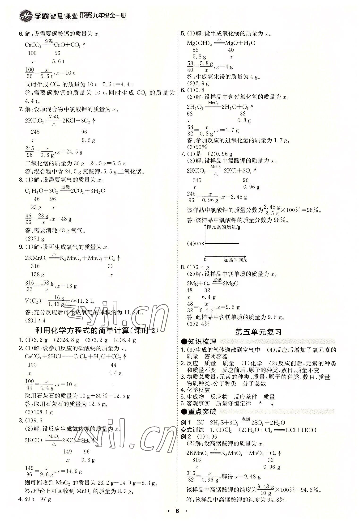 2022年學(xué)霸智慧課堂九年級(jí)化學(xué)全一冊(cè)人教版 第6頁(yè)