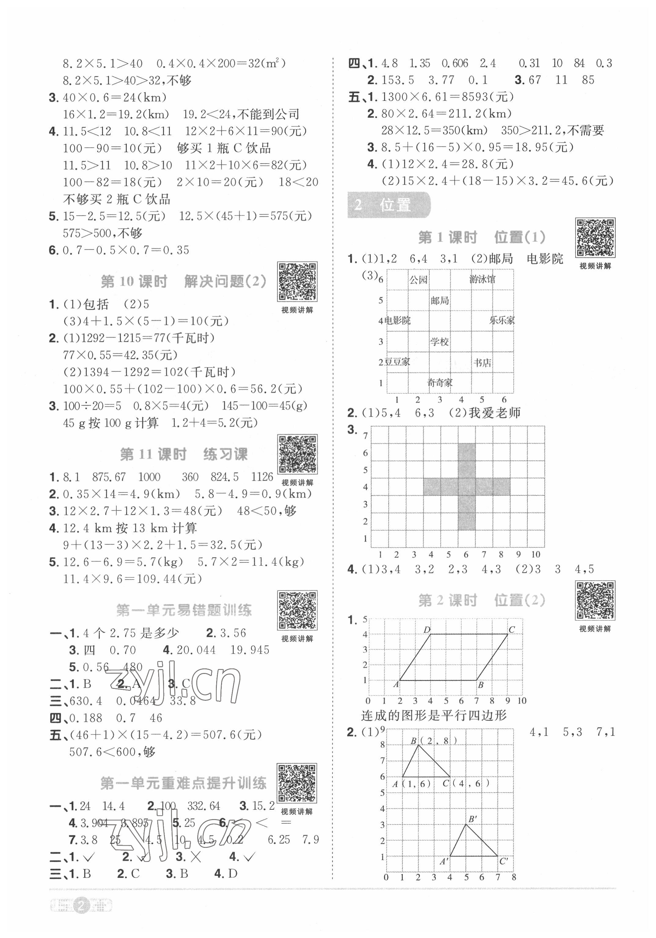 2022年阳光同学课时优化作业五年级数学上册人教版菏泽专版 第2页