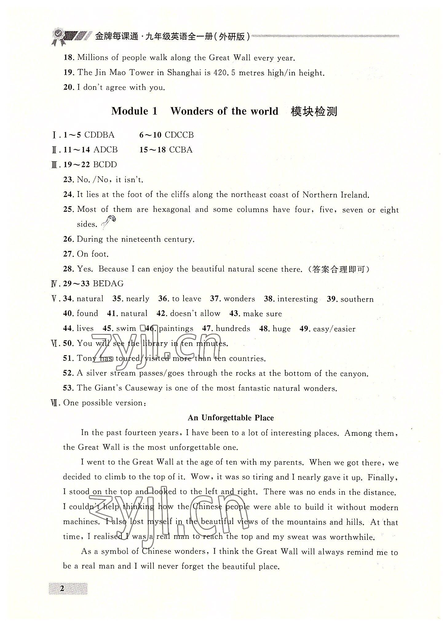 2022年點(diǎn)石成金金牌每課通九年級(jí)英語(yǔ)全一冊(cè)外研版大連專版 第2頁(yè)