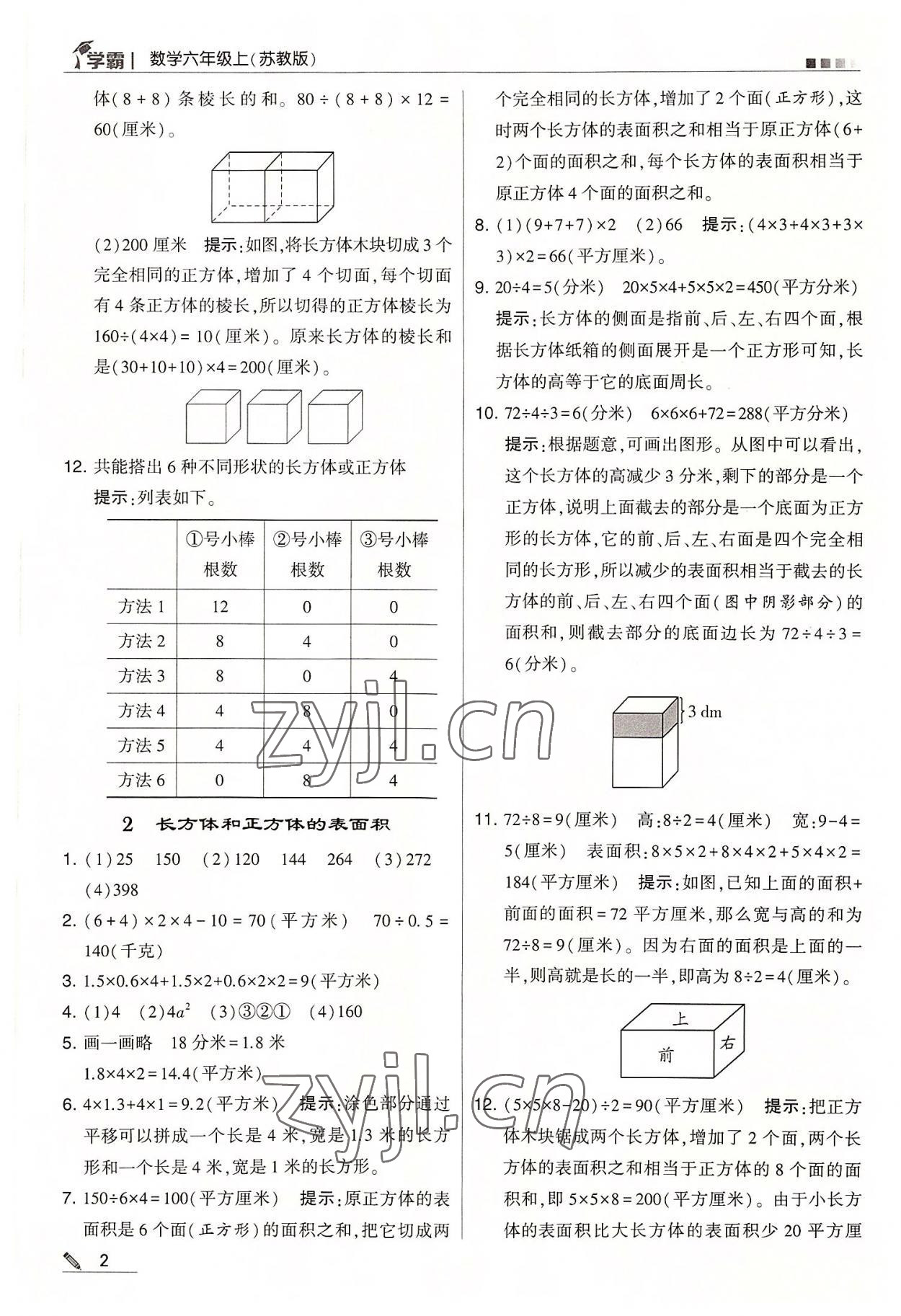 2022年學(xué)霸六年級(jí)數(shù)學(xué)上冊(cè)蘇教版 第2頁(yè)