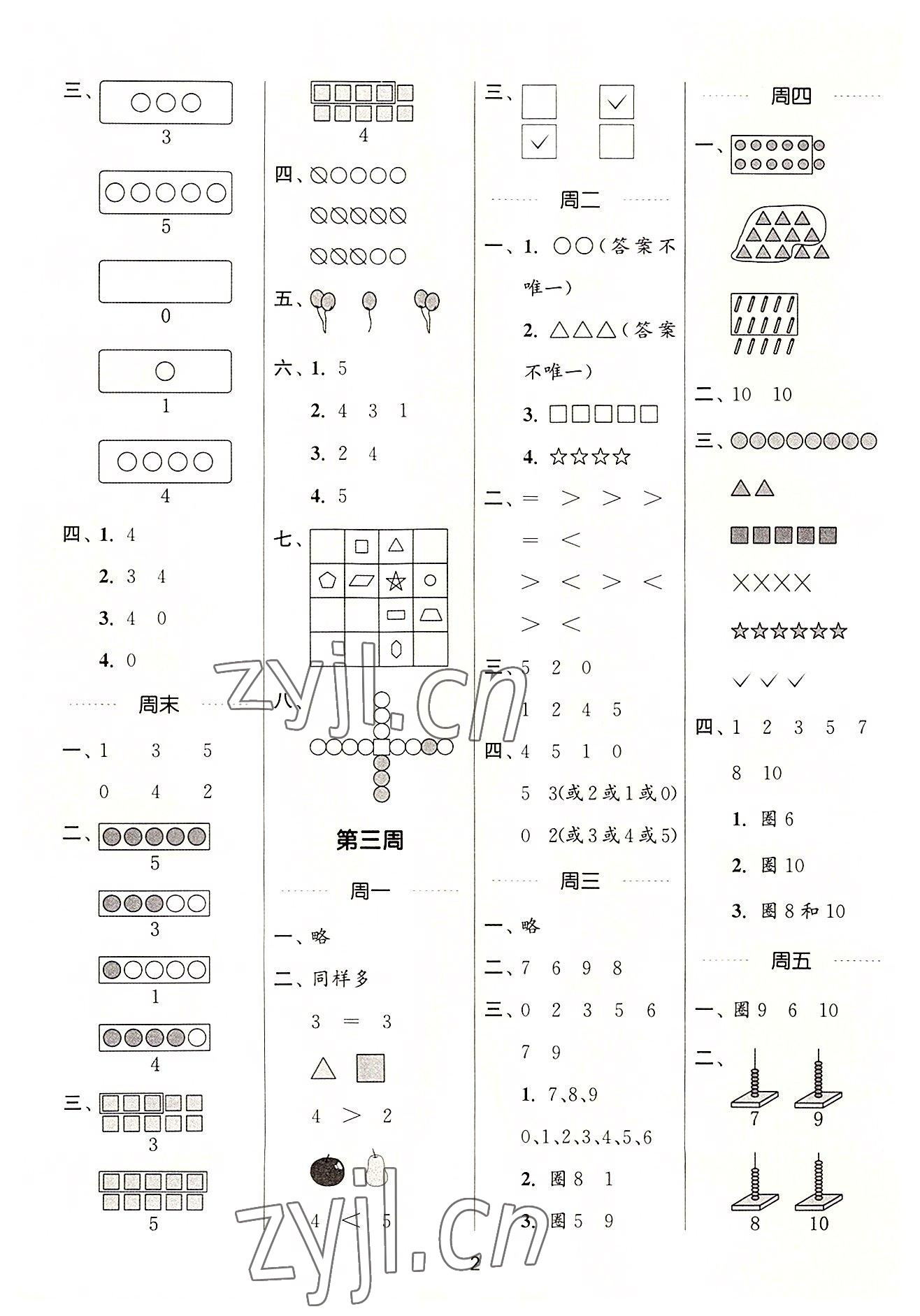 2022年通城學(xué)典計(jì)算能手一年級(jí)數(shù)學(xué)上冊(cè)蘇教版 第2頁