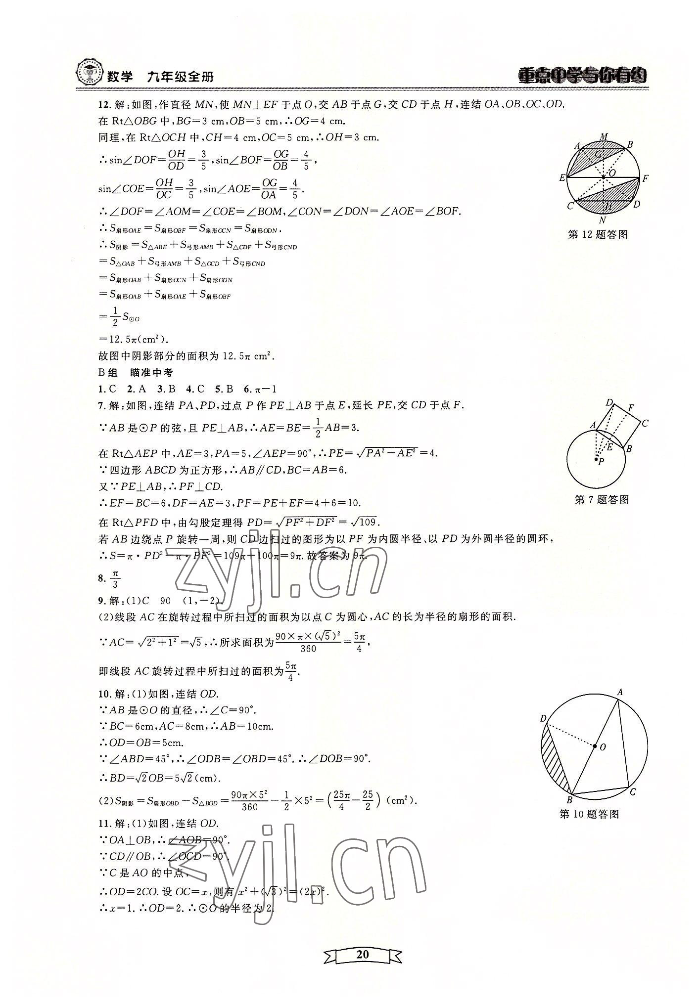 2022年重点中学与你有约九年级数学全一册浙教版 第20页