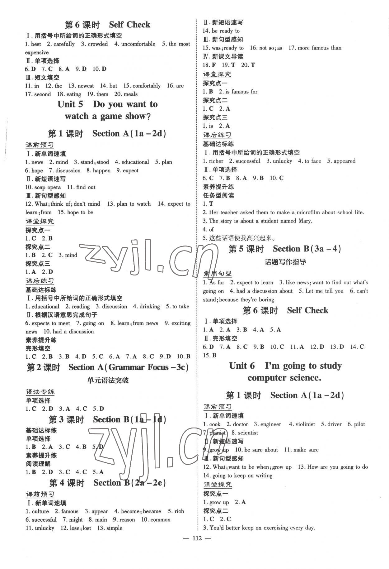 2022年初中同步學習導與練導學探究案八年級英語上冊人教版 第4頁