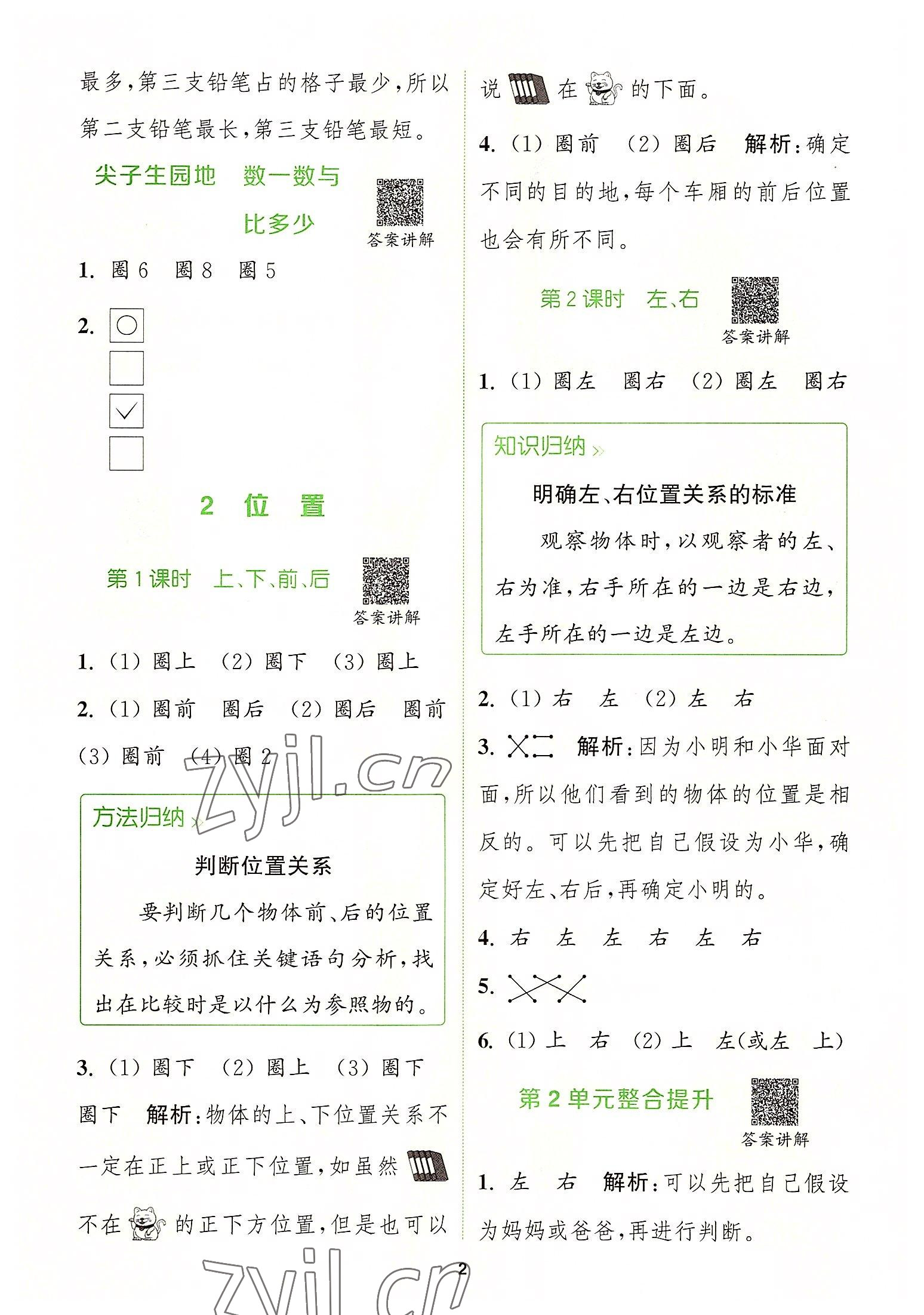 2022年拔尖特訓(xùn)一年級(jí)數(shù)學(xué)上冊(cè)人教版 第2頁(yè)