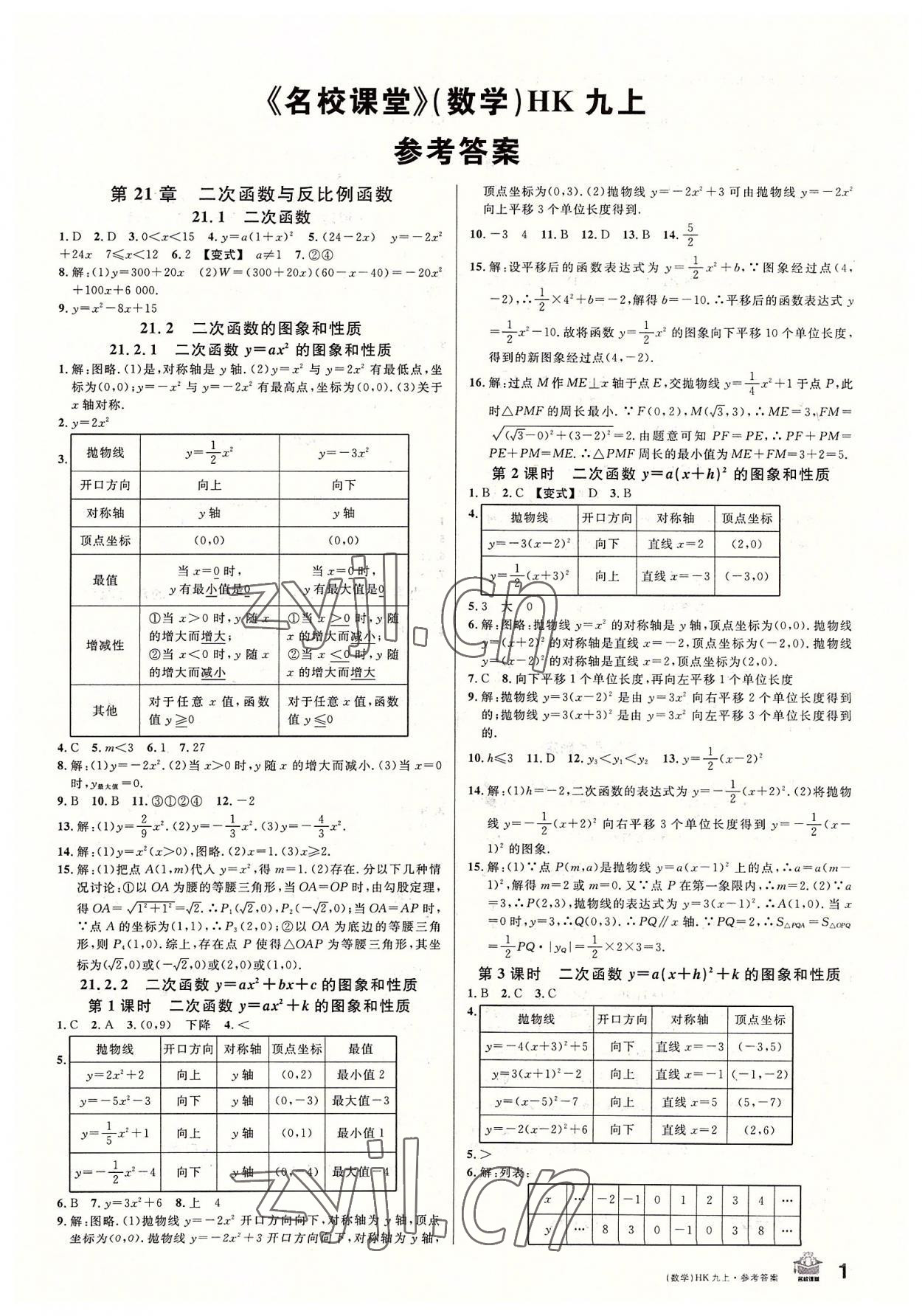 2022年名校課堂八年級數(shù)學(xué)上冊滬科版 第1頁