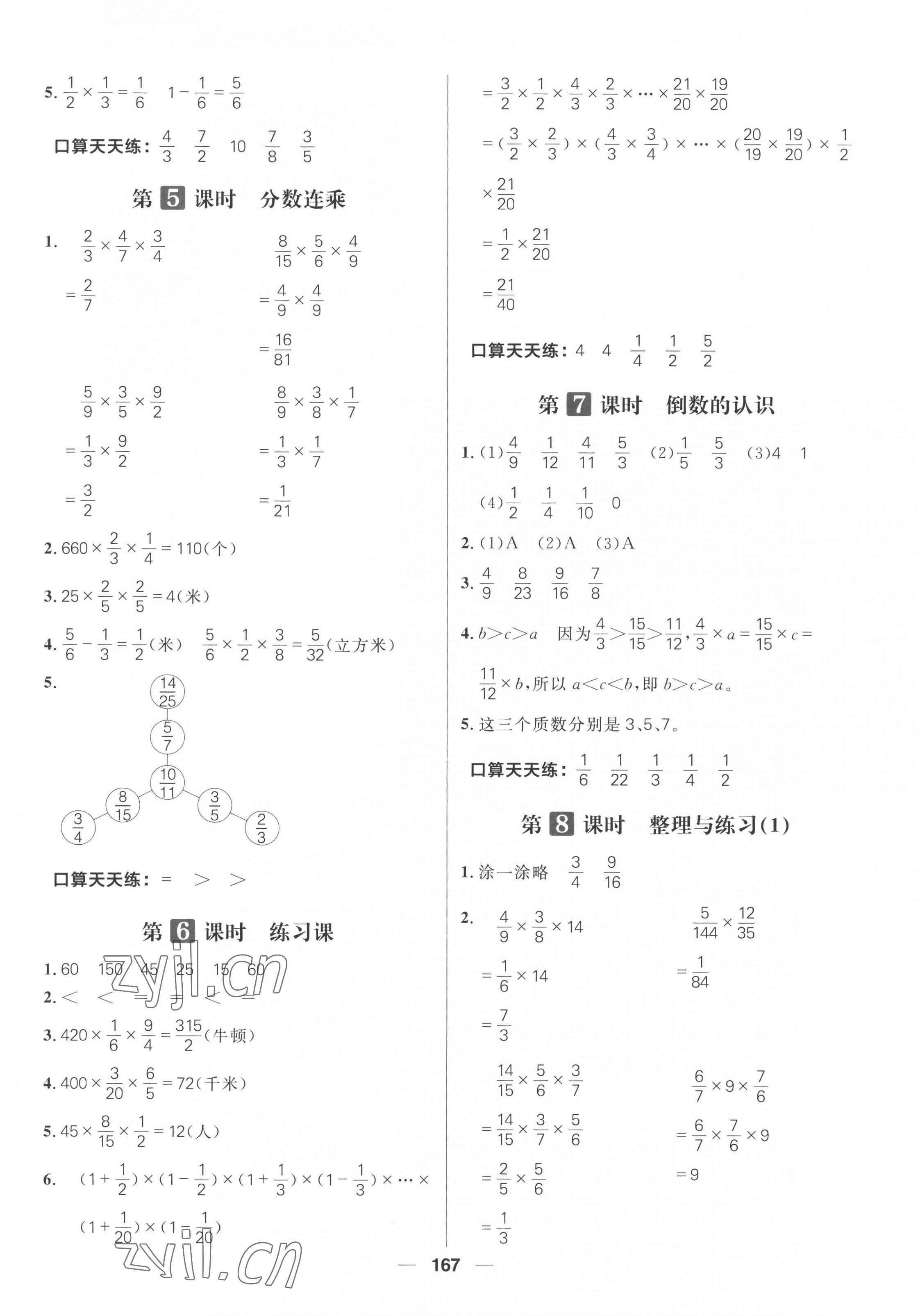 2022年核心素養(yǎng)天天練六年級數(shù)學(xué)上冊蘇教版 第5頁