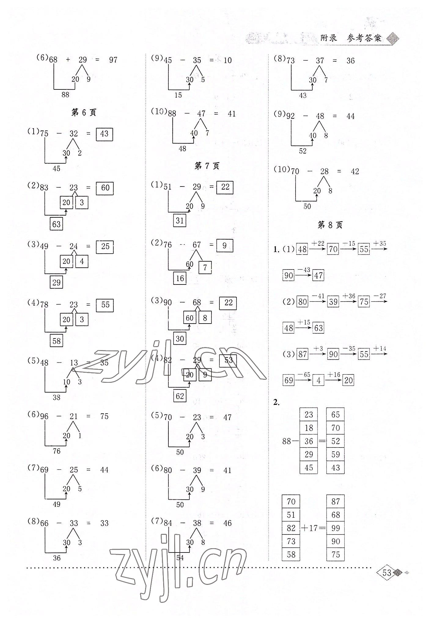 2022年黃岡小狀元同步計(jì)算天天練三年級(jí)數(shù)學(xué)上冊(cè)人教版 第3頁(yè)