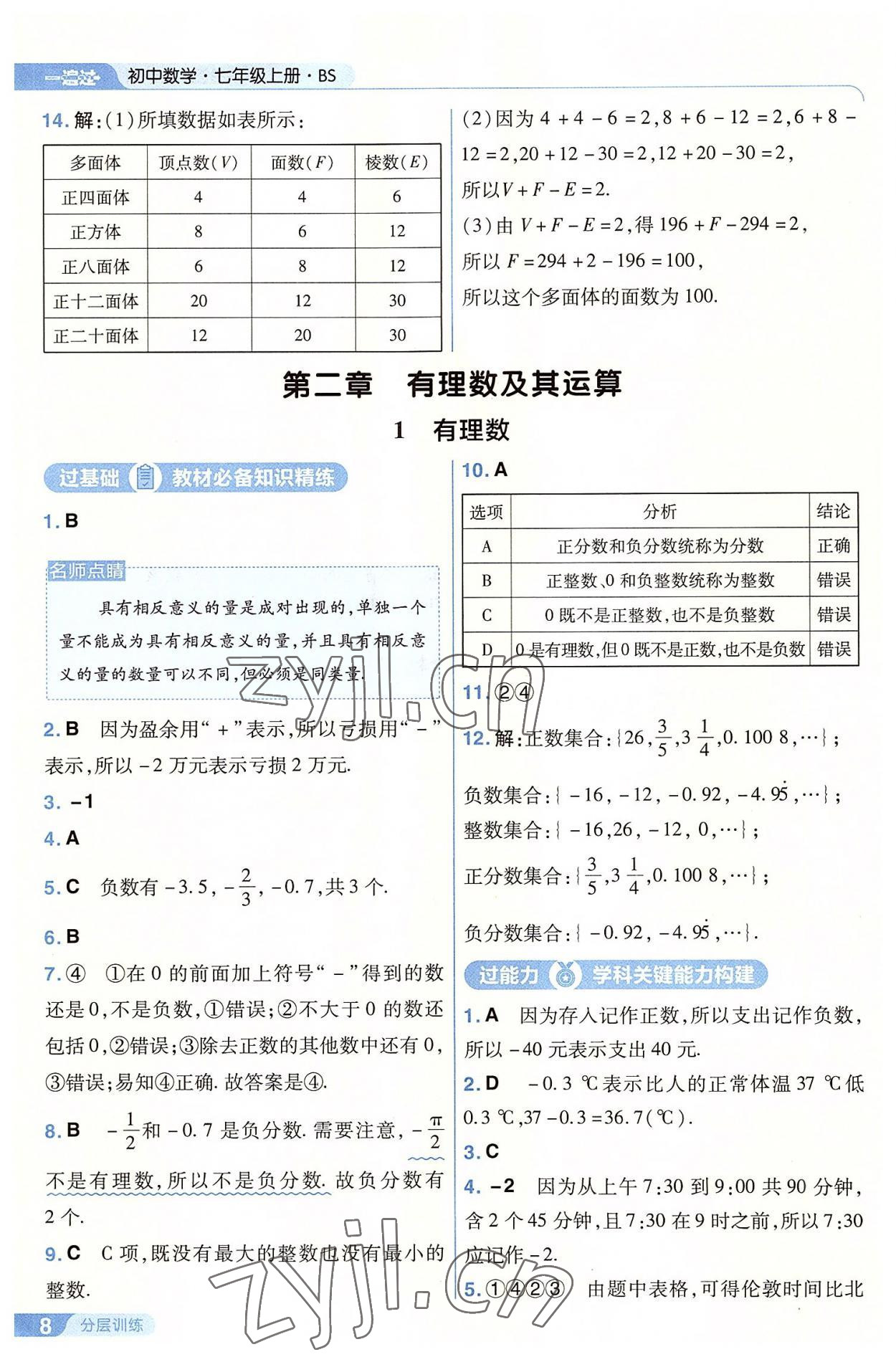 2022年一遍過七年級初中數(shù)學(xué)上冊北師大版 第8頁