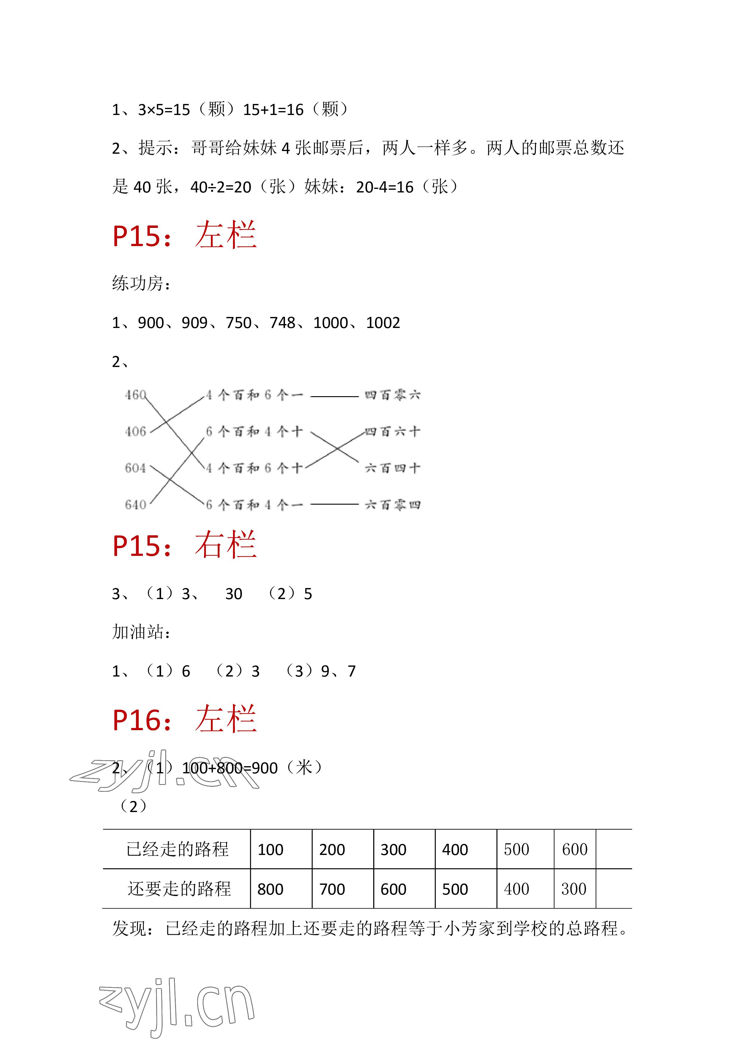 2022年暑假作业二年级数学苏教版安徽少年儿童出版社 参考答案第9页