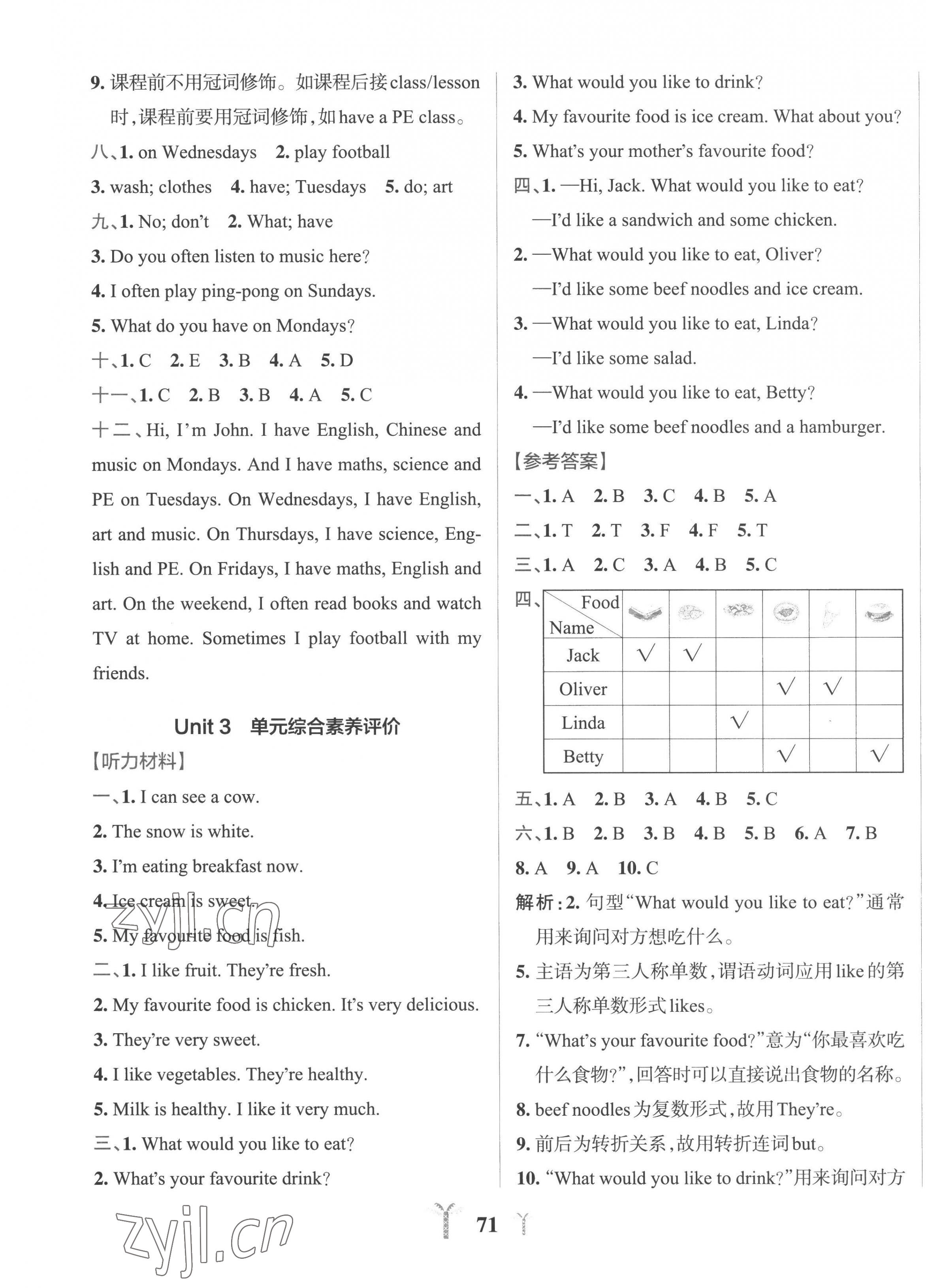 2022年小学学霸冲A卷五年级英语上册人教版 第3页