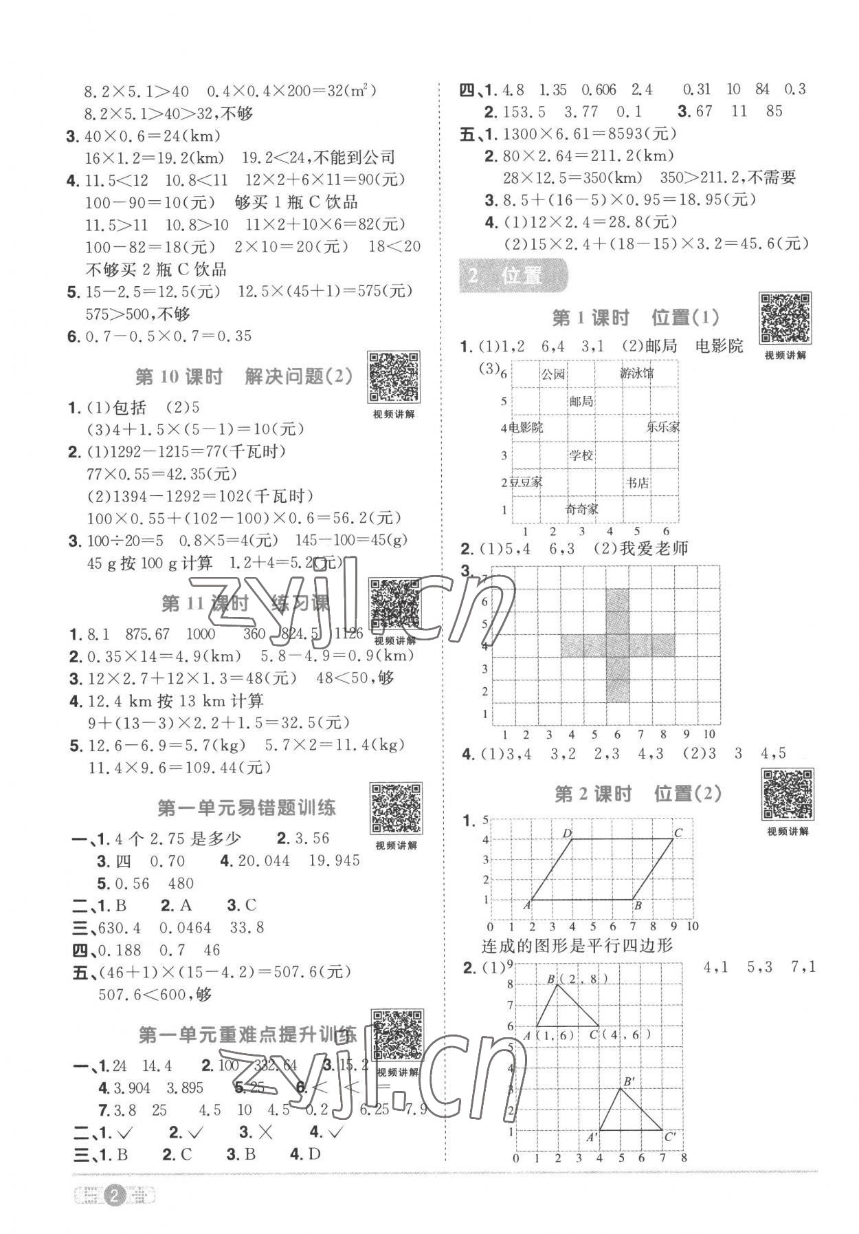 2022年陽(yáng)光同學(xué)課時(shí)優(yōu)化作業(yè)五年級(jí)數(shù)學(xué)上冊(cè)人教版 第2頁(yè)