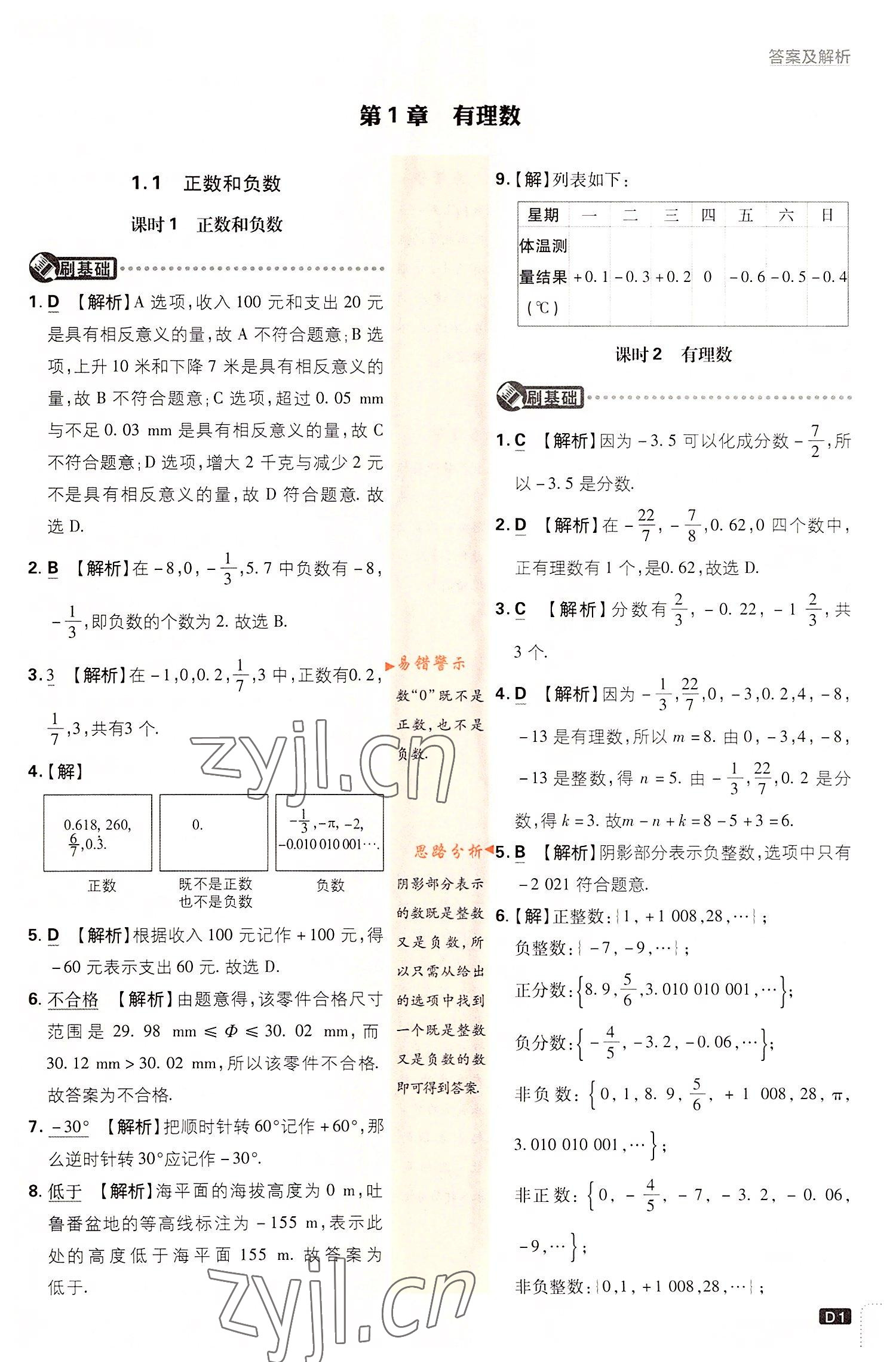 2022年初中必刷题七年级数学上册沪科版 第1页