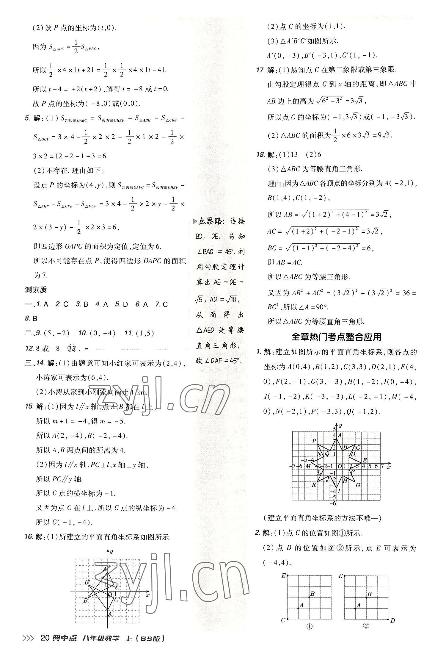 2022年综合应用创新题典中点八年级数学上册北师大版 第19页