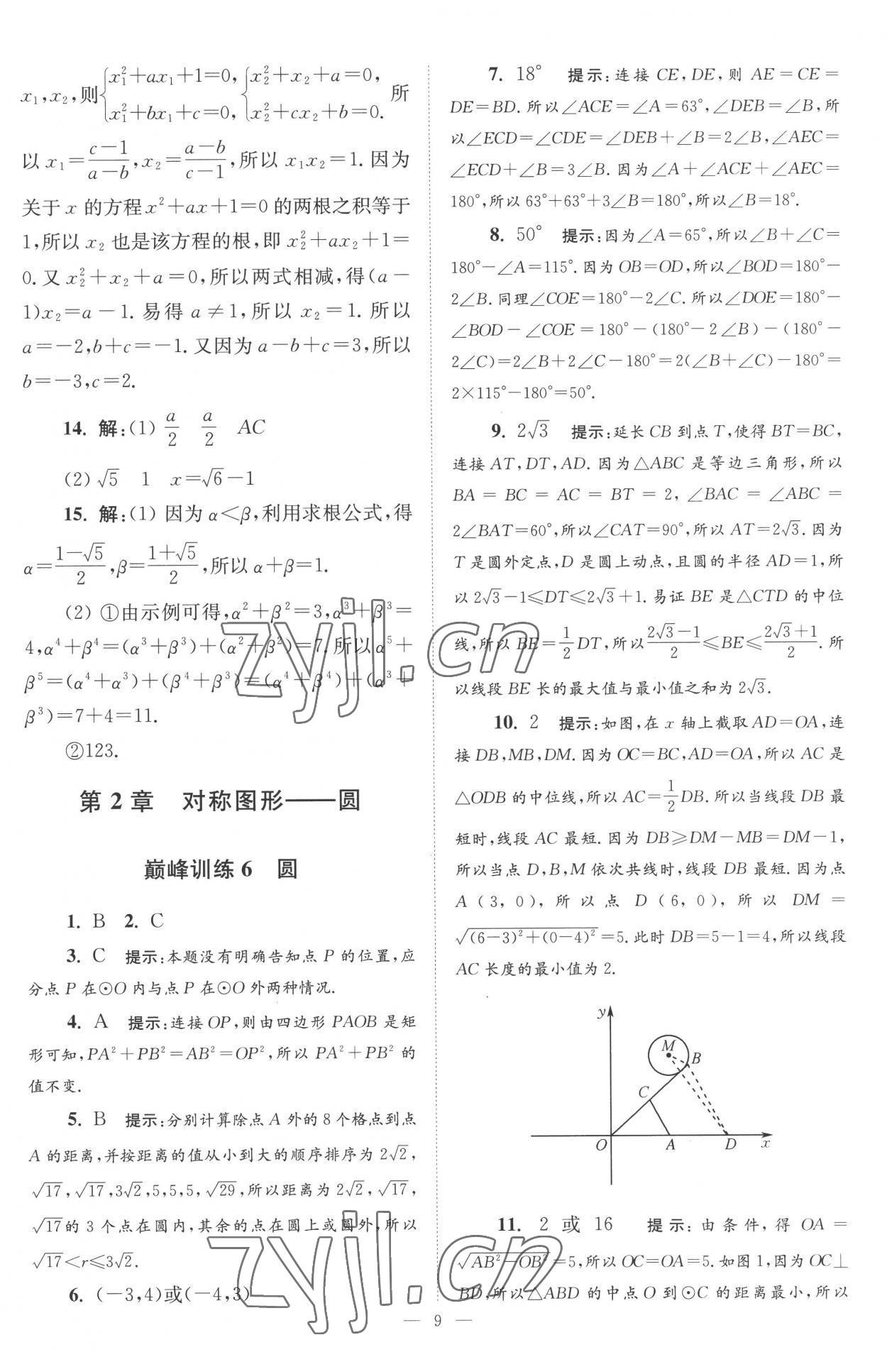 2022年小題狂做九年級數(shù)學(xué)上冊蘇科版巔峰版 第9頁