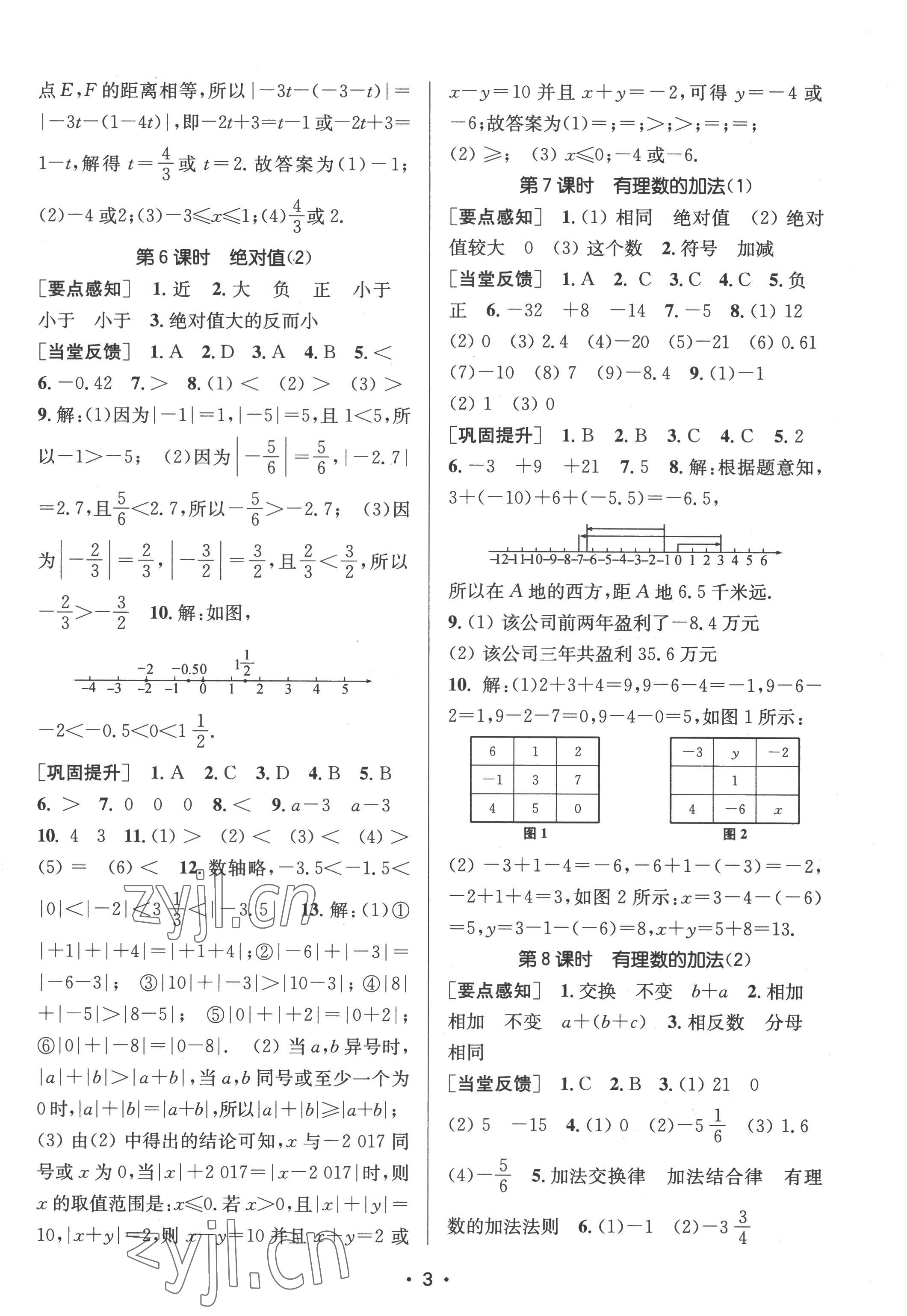 2022年創(chuàng)新課時(shí)作業(yè)本七年級(jí)數(shù)學(xué)上冊(cè)人教版 第3頁(yè)