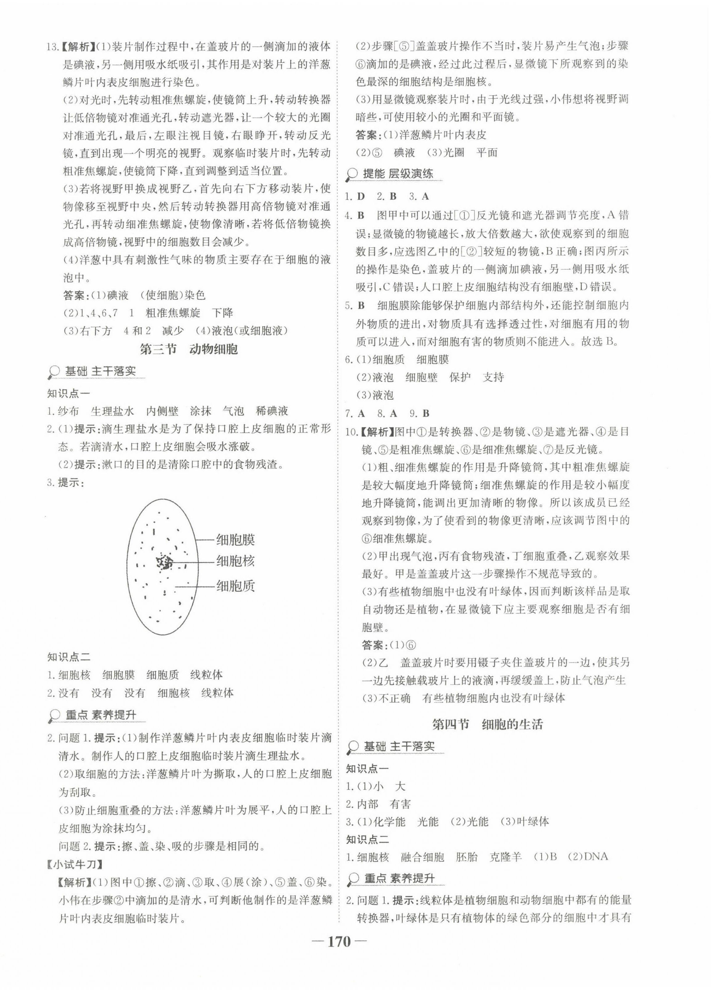 2022年世紀(jì)金榜金榜學(xué)案七年級(jí)生物上冊(cè)人教版廣東專(zhuān)版 第6頁(yè)