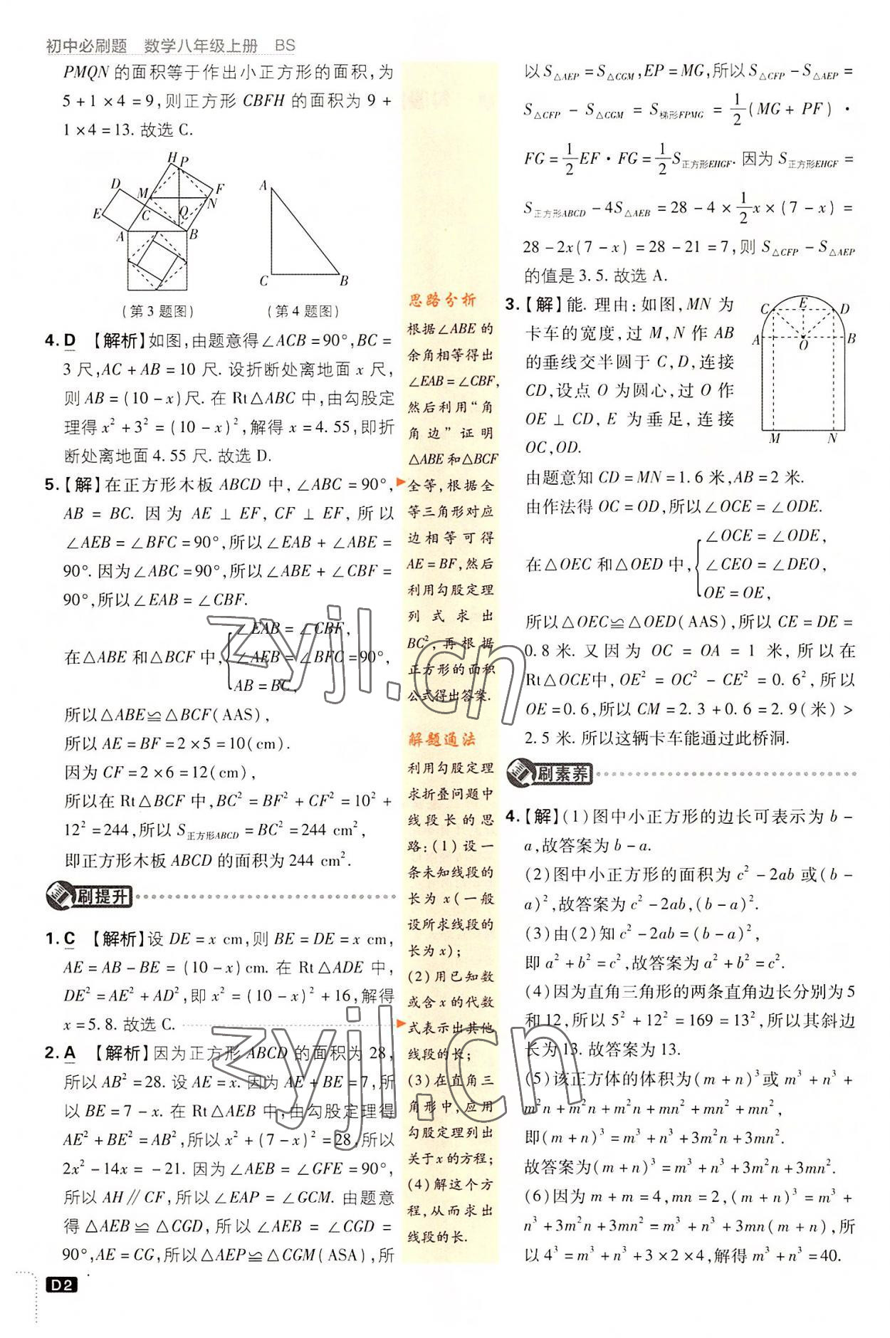 2022年初中必刷题八年级数学上册北师大版 第2页