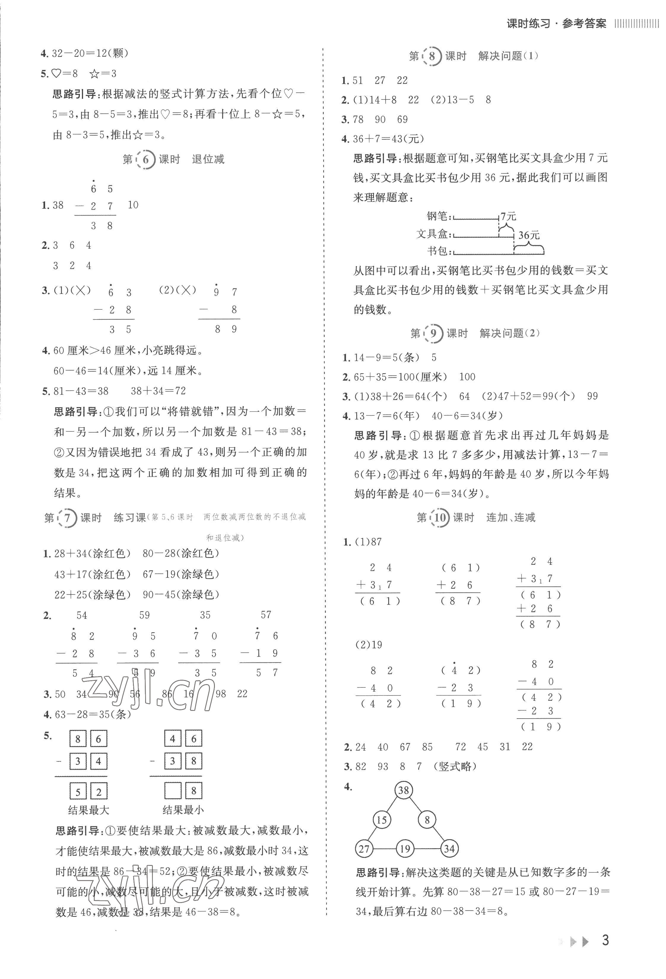 2022年訓(xùn)練達(dá)人小學(xué)數(shù)學(xué)二年級上冊人教版 第3頁