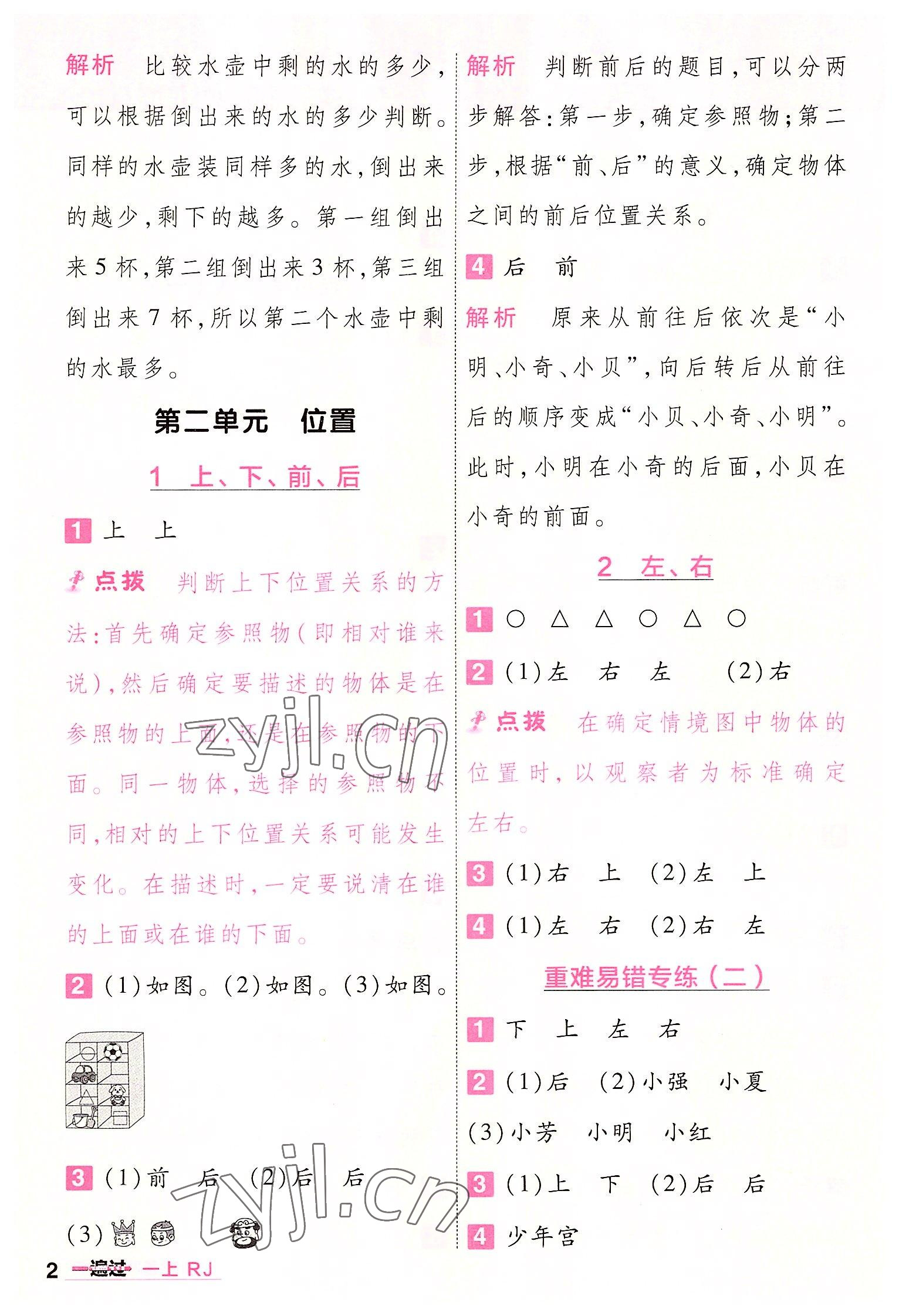 2022年一遍過一年級小學(xué)數(shù)學(xué)上冊人教版 第2頁