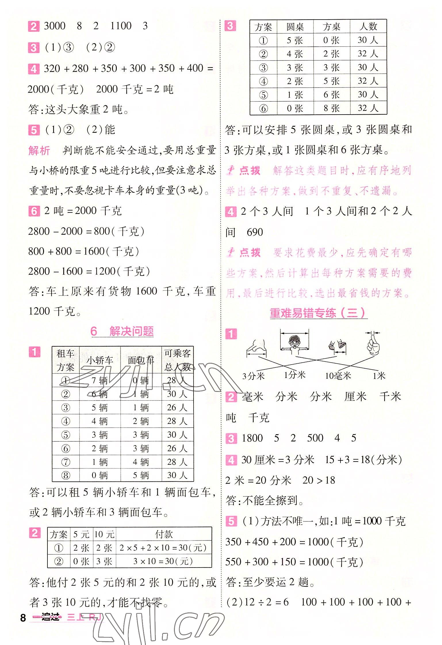 2022年一遍過三年級小學(xué)數(shù)學(xué)上冊人教版 第8頁