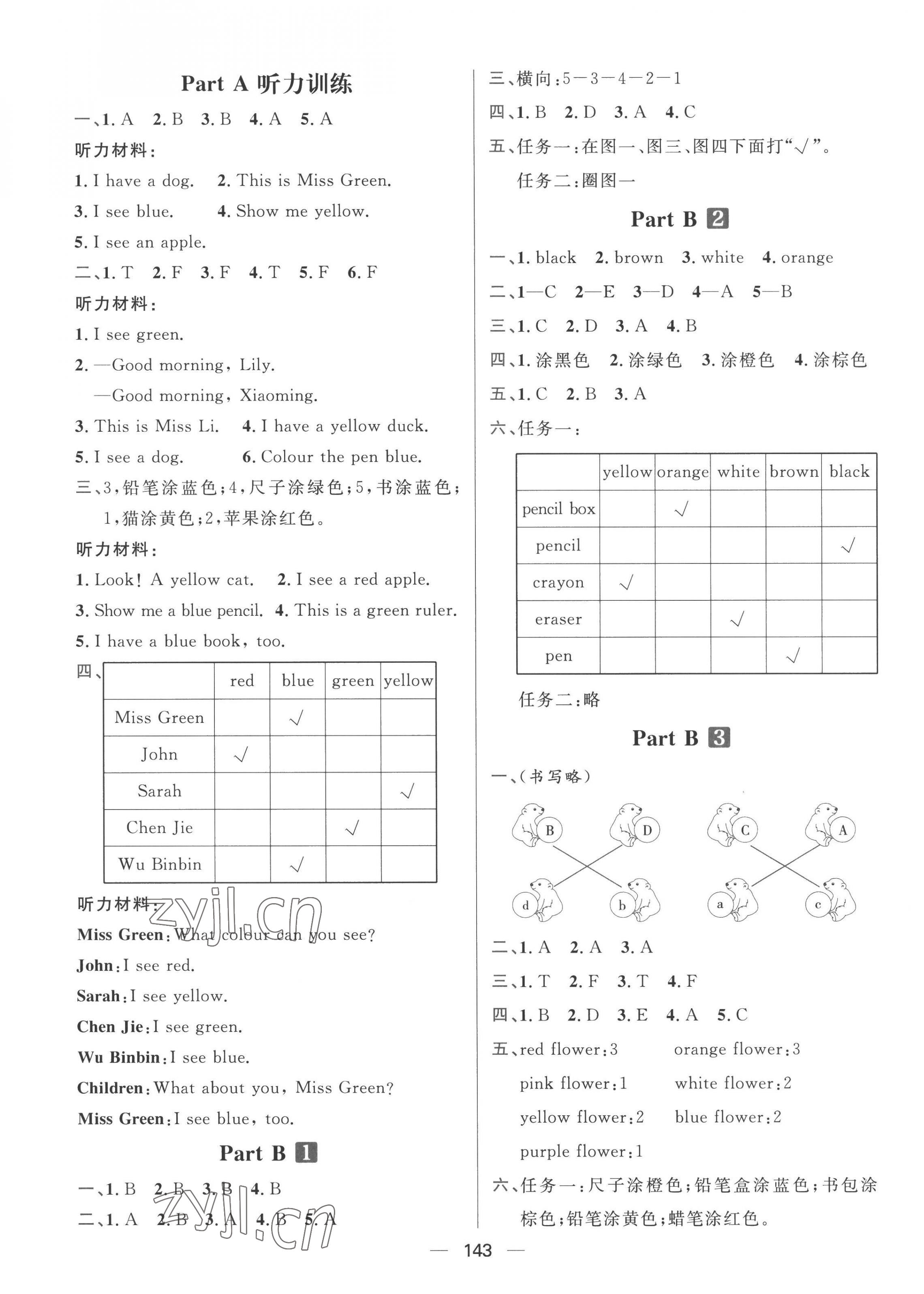 2022年核心素養(yǎng)天天練三年級英語上冊人教版 第3頁