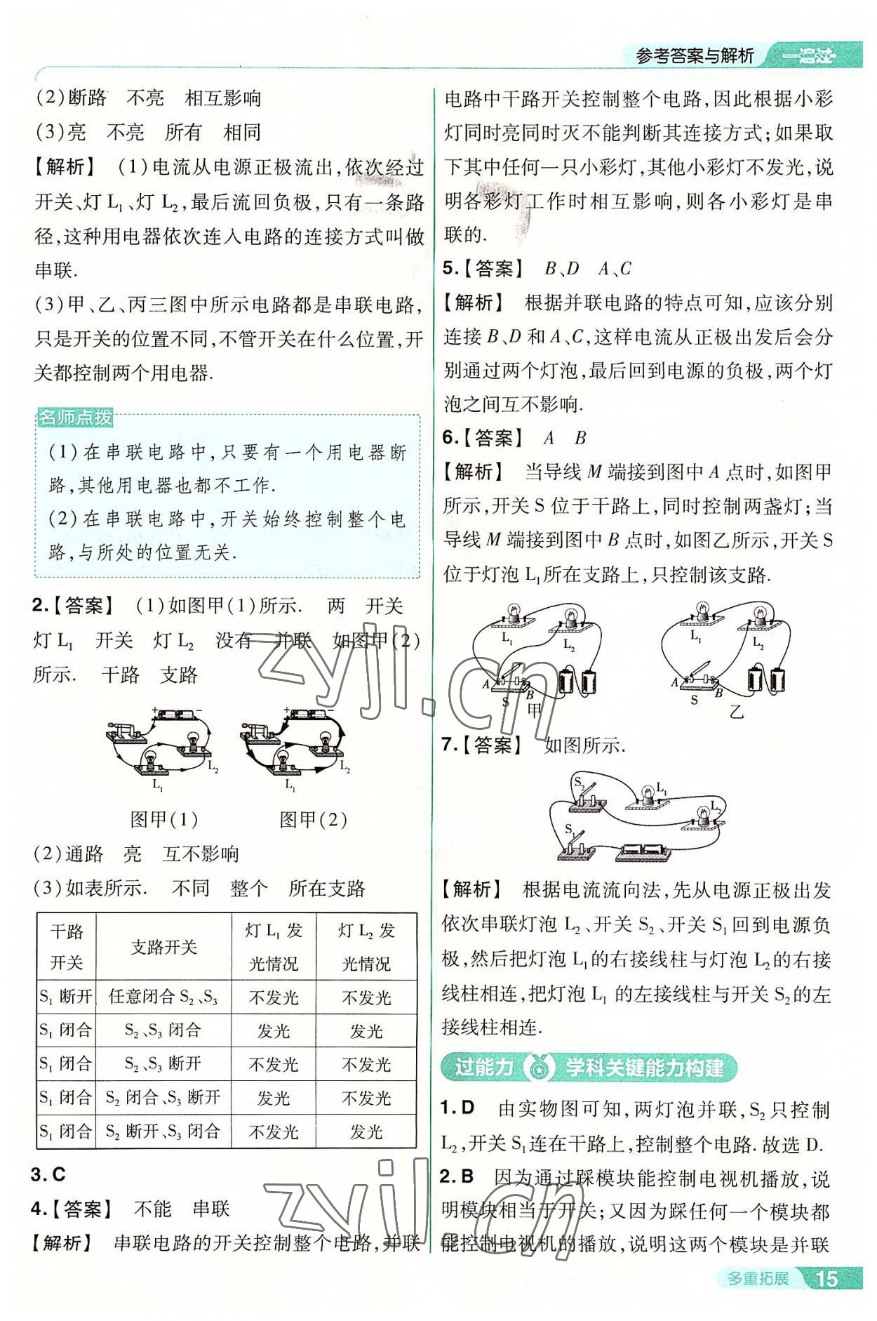 2022年一遍过九年级初中物理全一册人教版 第15页