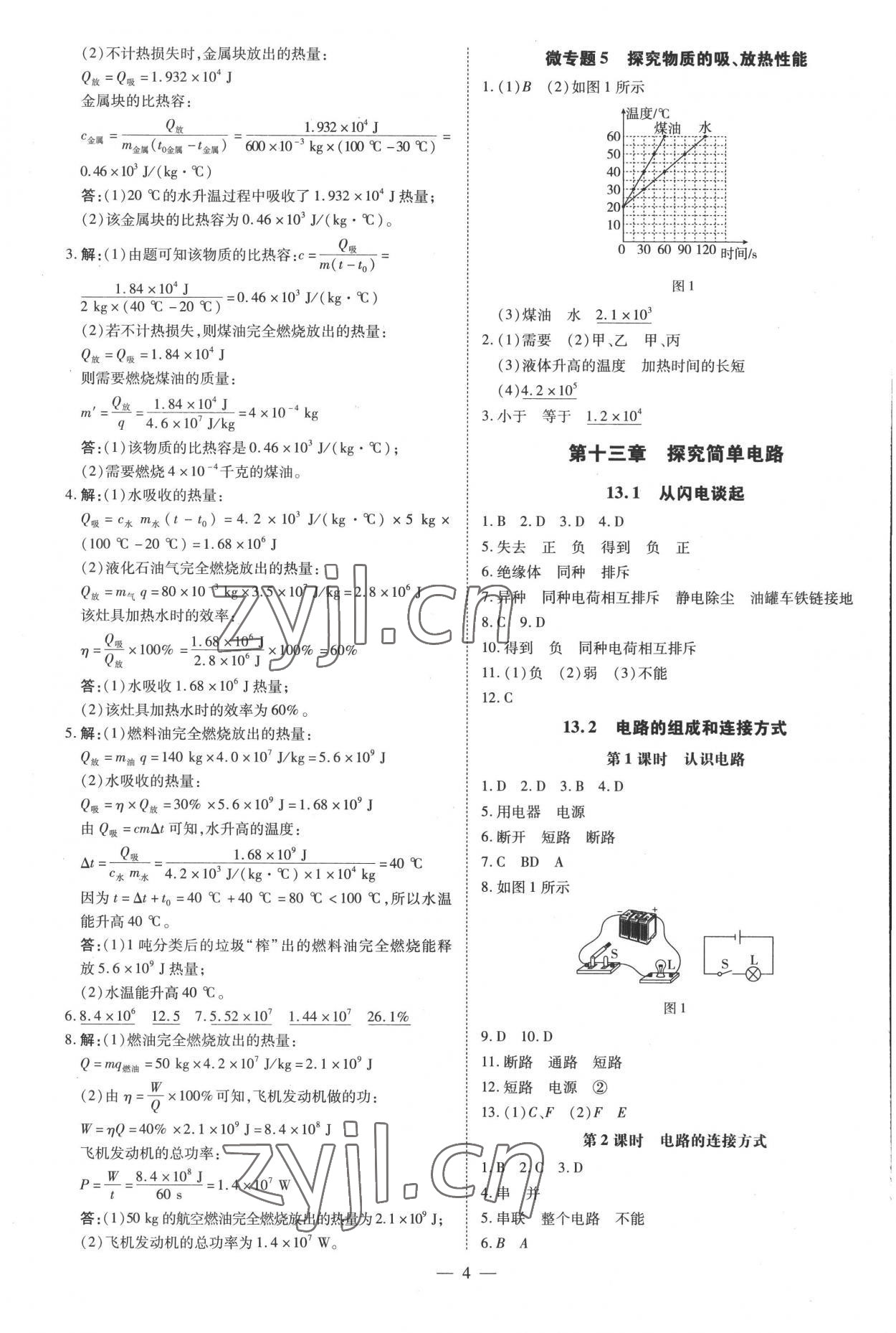 2022年領跑作業本九年級物理全一冊粵滬版廣東專用 第4頁
