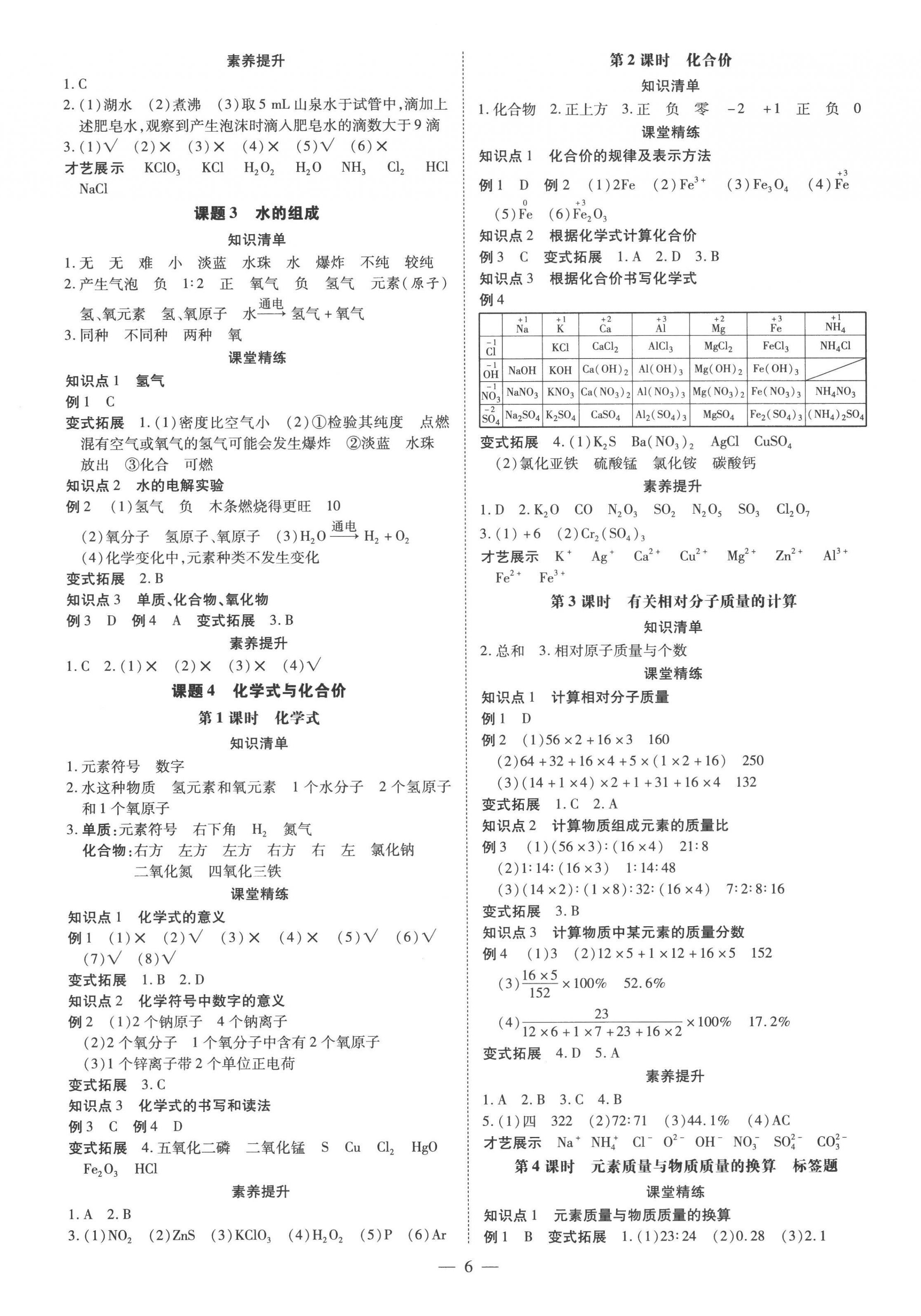 2022年領跑作業本九年級化學人教版廣東專用 第6頁