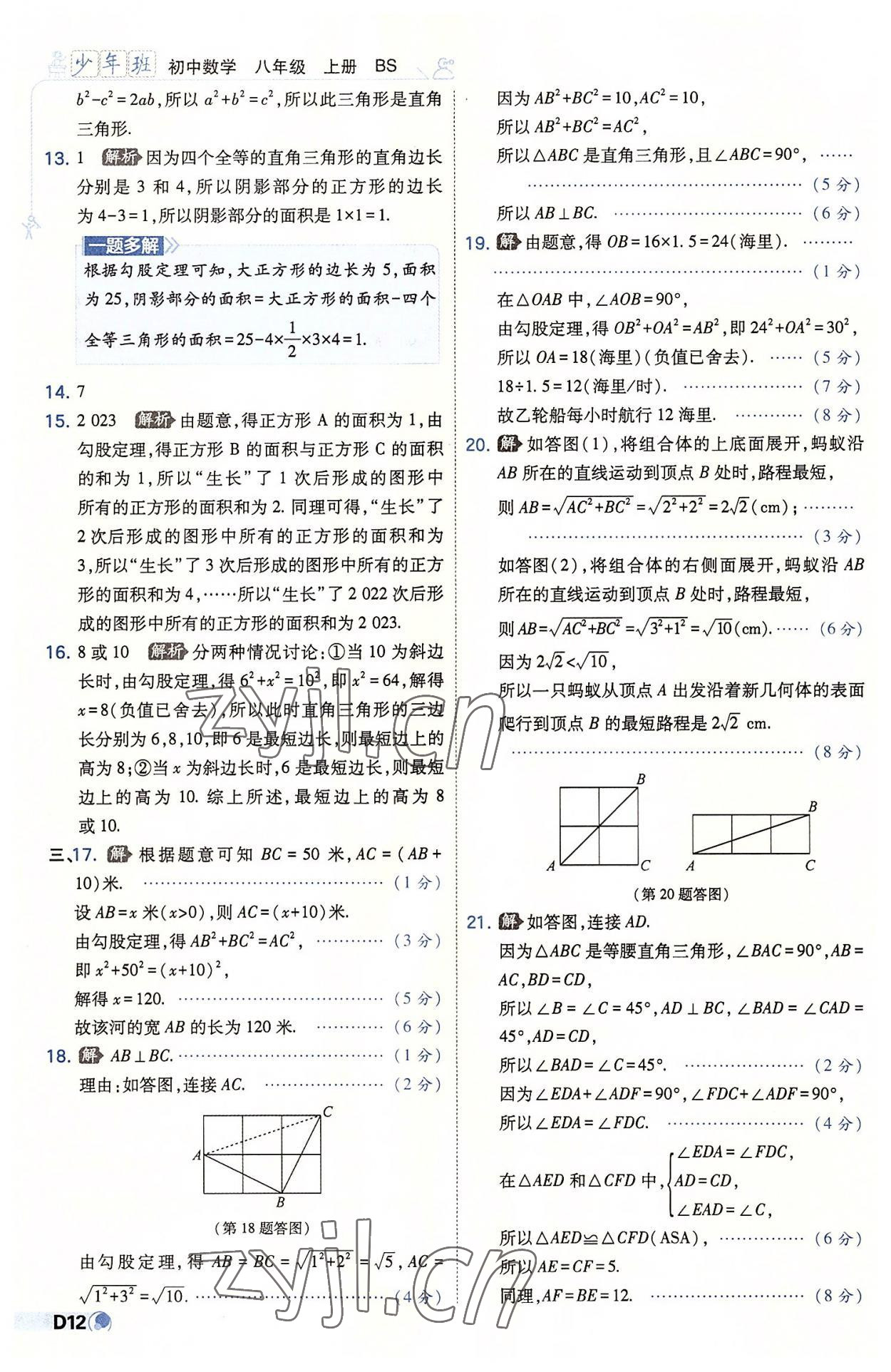 2022年少年班八年級數(shù)學上冊北師大版 第12頁