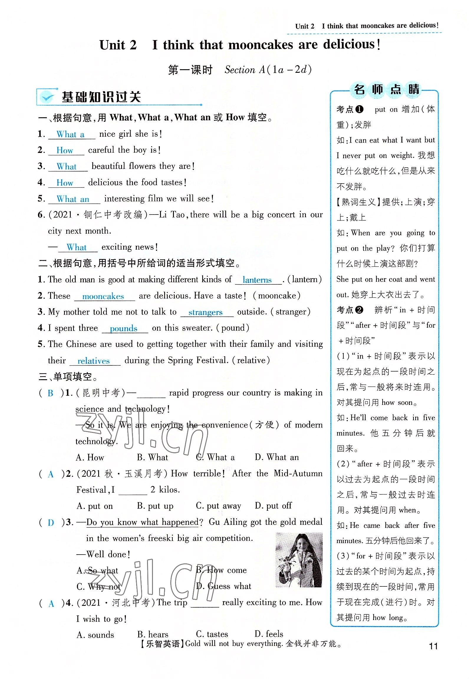 2022年名师测控九年级英语全一册人教版云南专版 第11页