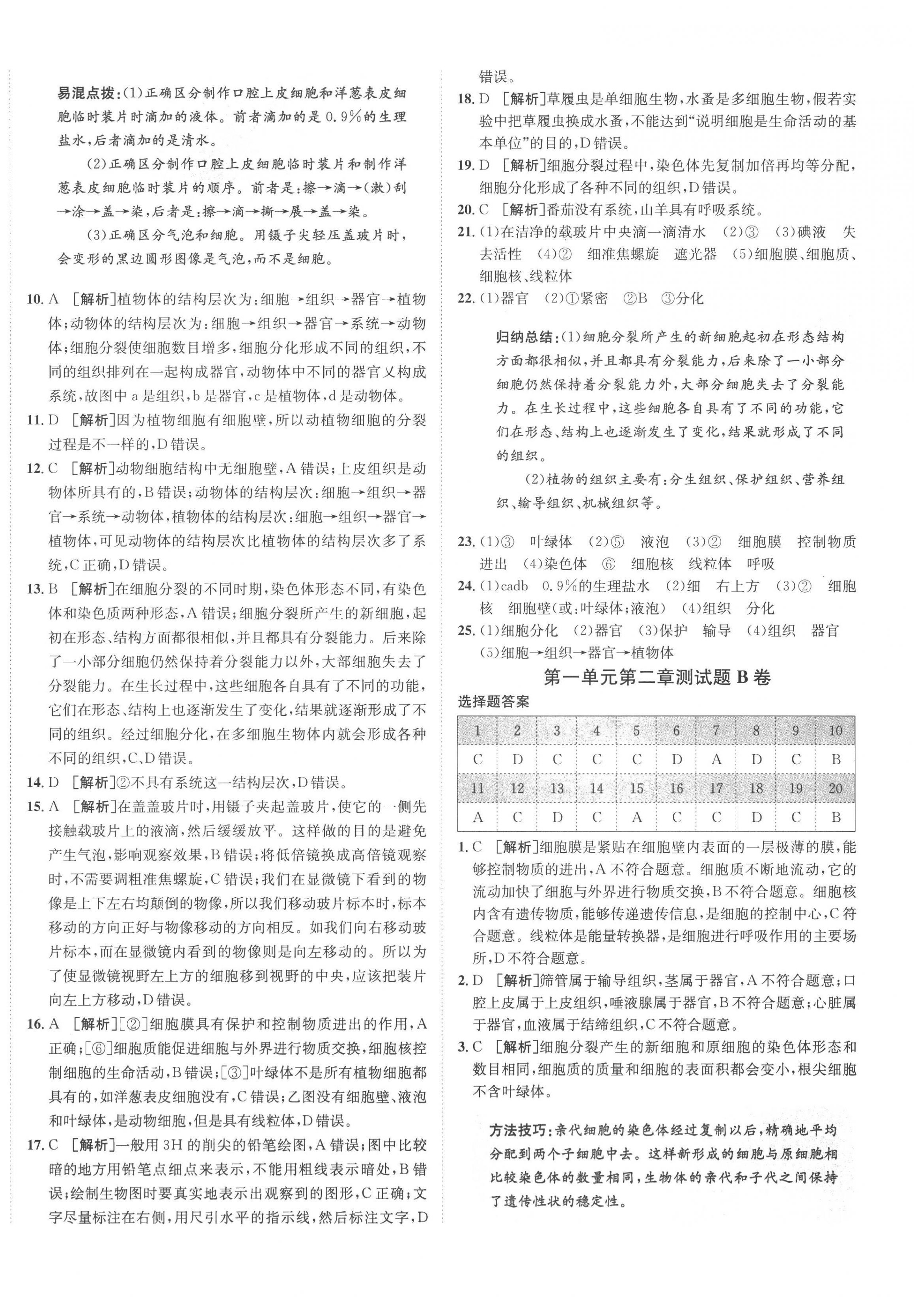 2022年海淀單元測試AB卷七年級生物上冊濟(jì)南版 第4頁