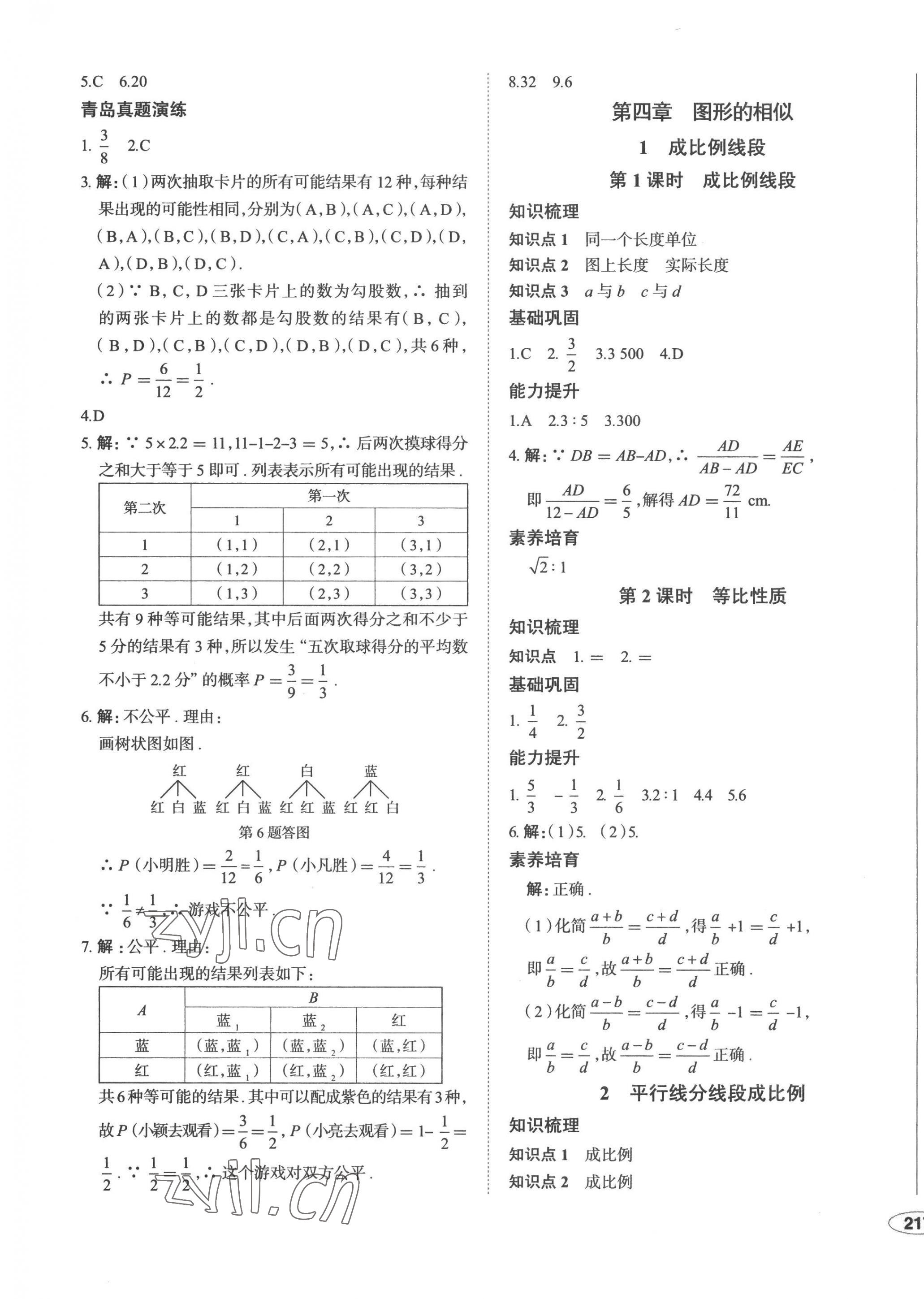 2022年中考檔案初中同步學案導學九年級數學北師大版青島專版 第17頁