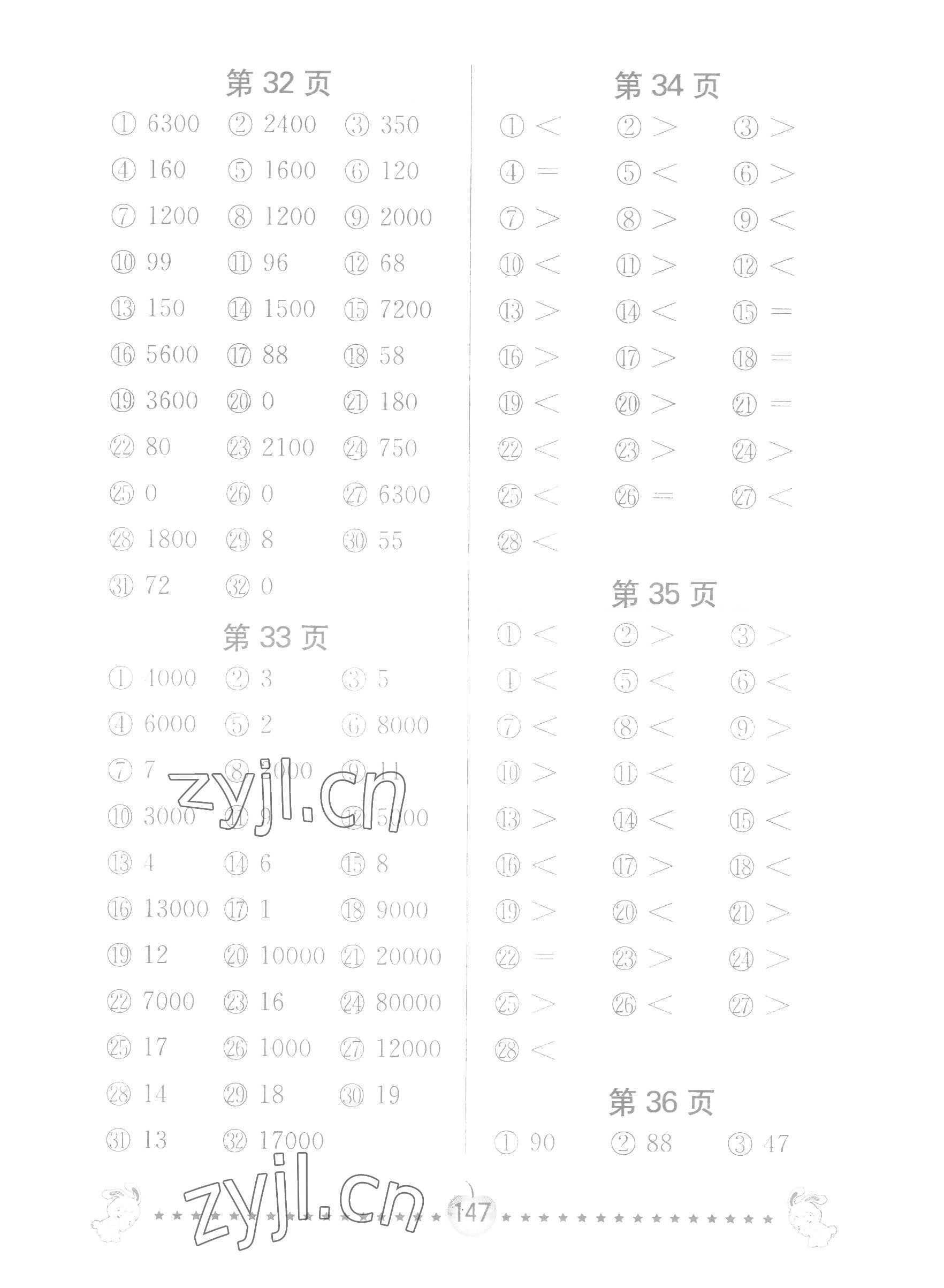 2022年口算題卡南京大學出版社三年級數學上冊蘇教版 第9頁