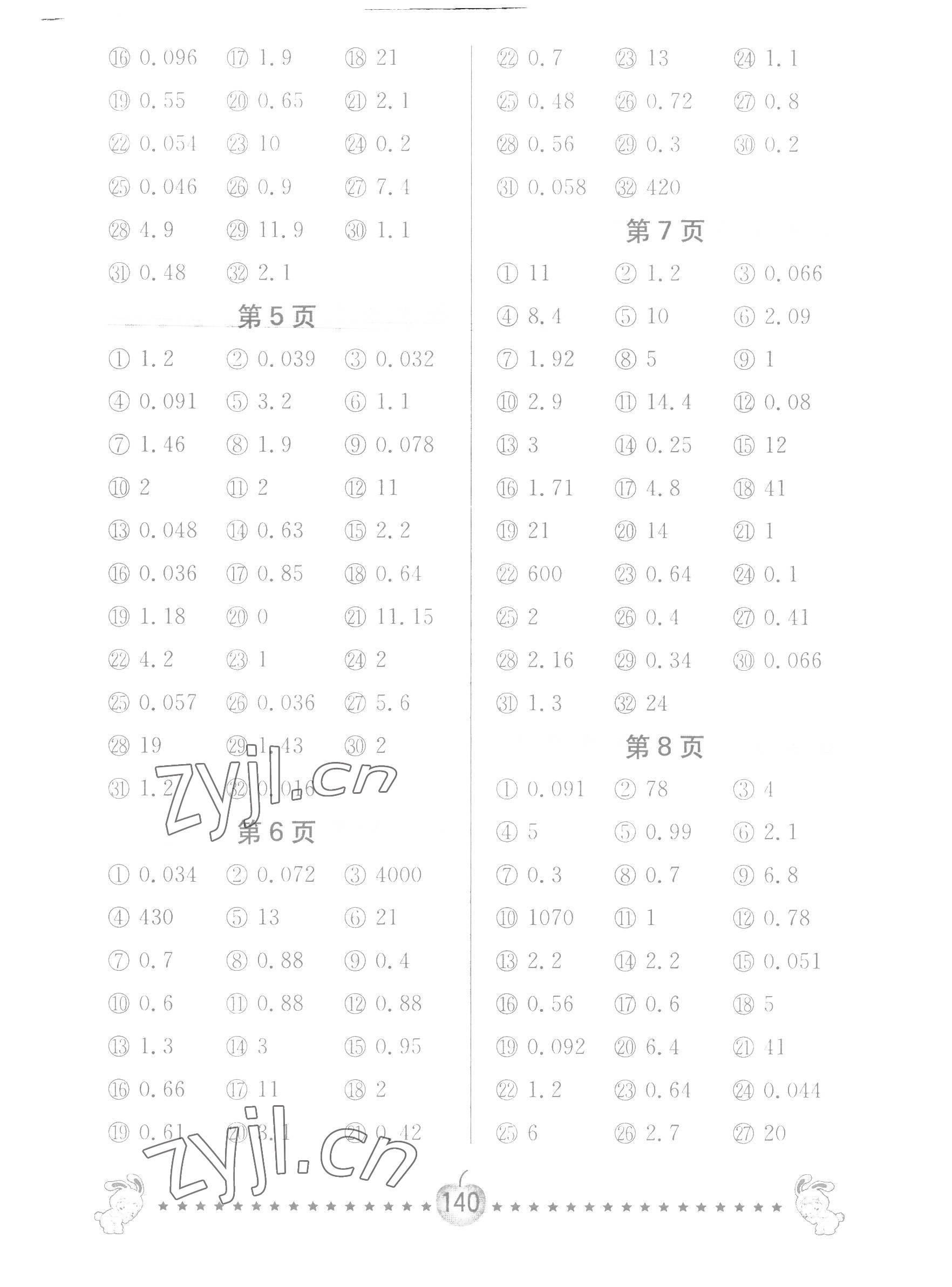 2022年口算題卡南京大學(xué)出版社六年級數(shù)學(xué)上冊蘇教版 第2頁