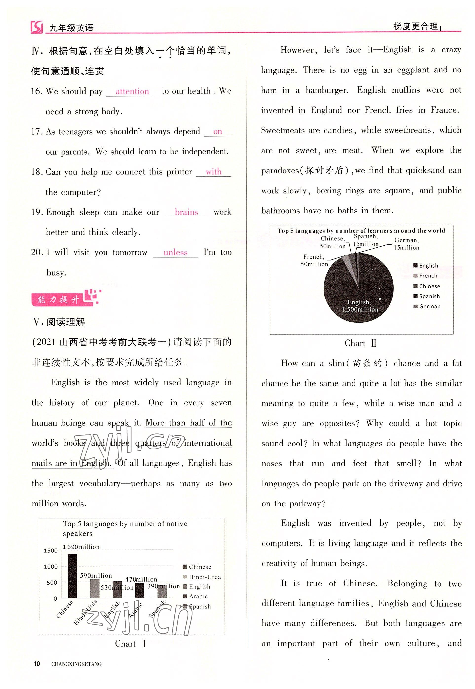 2022年暢行課堂九年級英語上冊人教版山西專版 參考答案第20頁