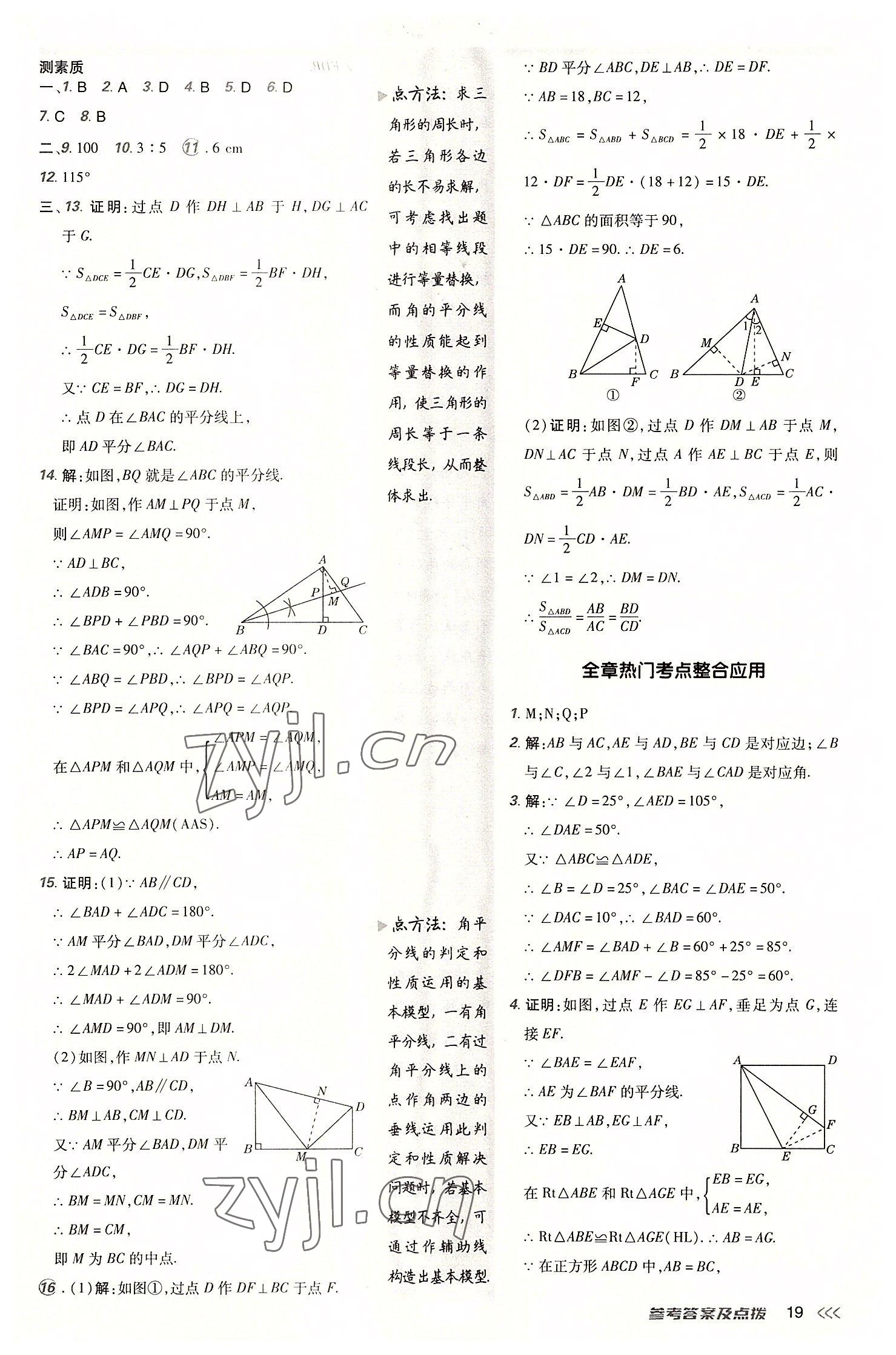 2022年綜合應(yīng)用創(chuàng)新題典中點(diǎn)八年級數(shù)學(xué)上冊人教版 參考答案第18頁