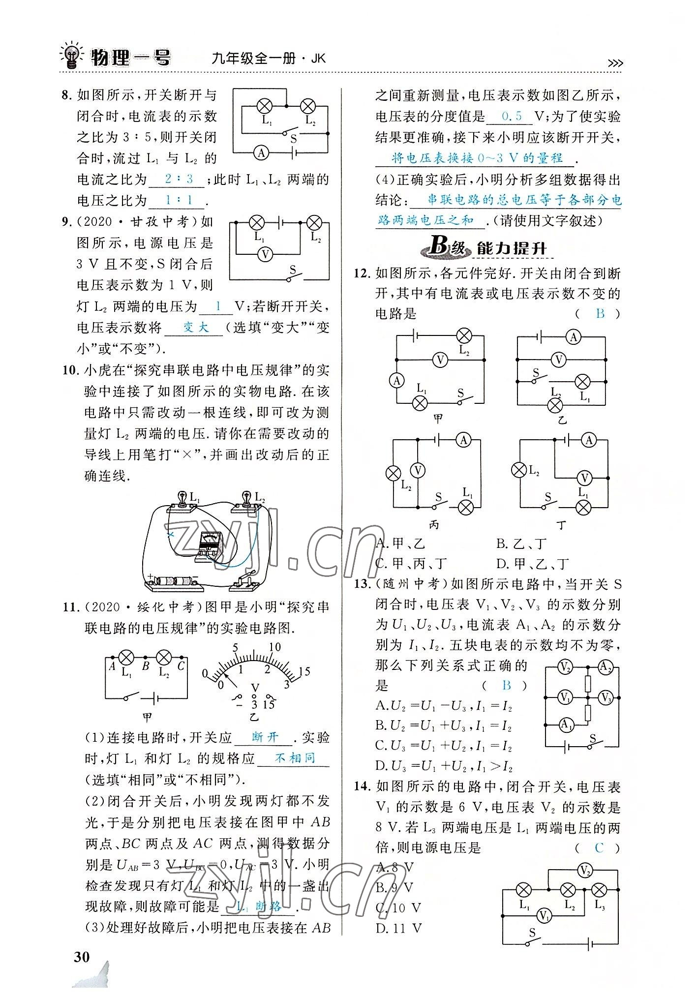 2022年物理一號九年級物理全一冊教科版 第30頁