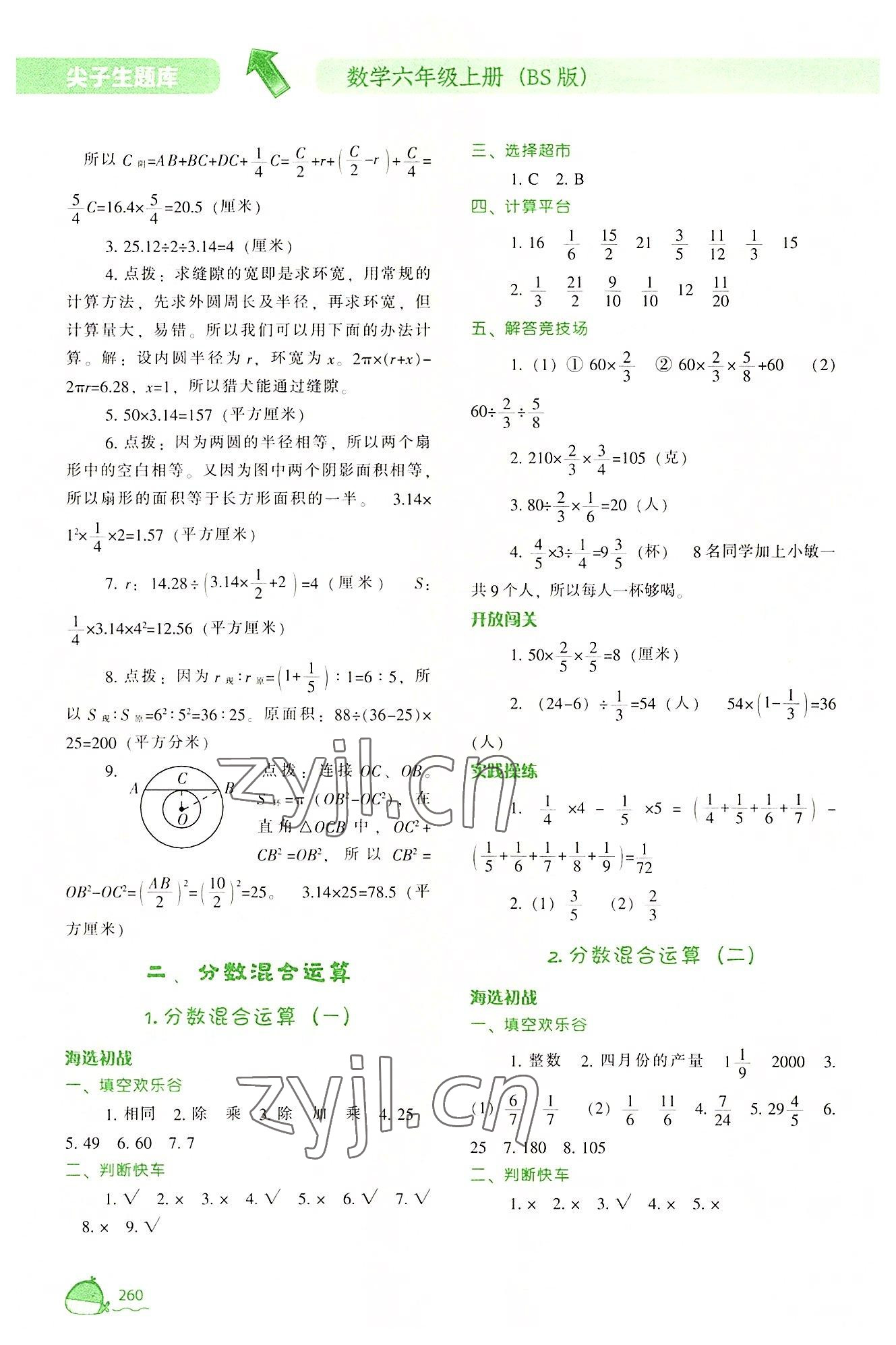 2022年尖子生題庫(kù)六年級(jí)數(shù)學(xué)上冊(cè)北師大版 第6頁(yè)