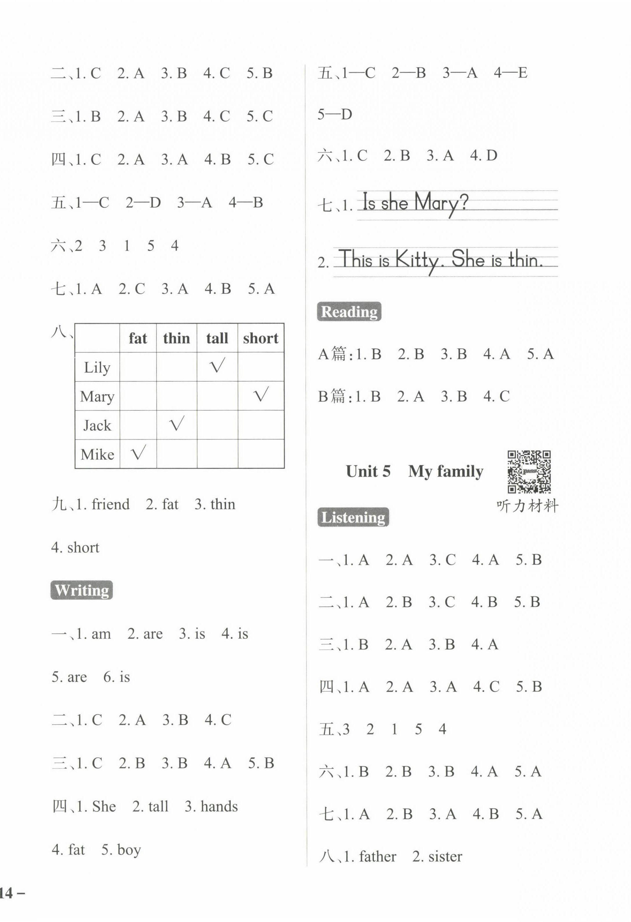 2022年小學(xué)學(xué)霸作業(yè)本三年級(jí)英語上冊(cè)滬教版 參考答案第4頁