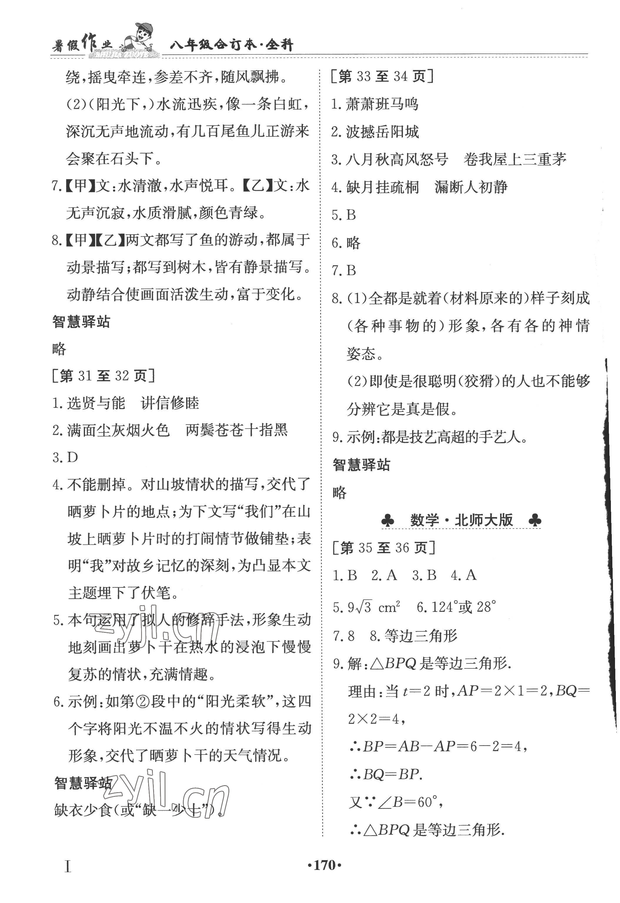 2022年暑假作業(yè)八年級全科江西高校出版社 第6頁