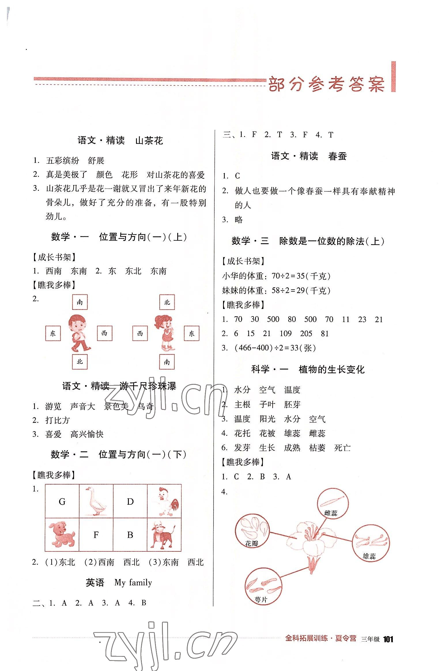 2022年全科拓展訓練夏令營三年級 第1頁