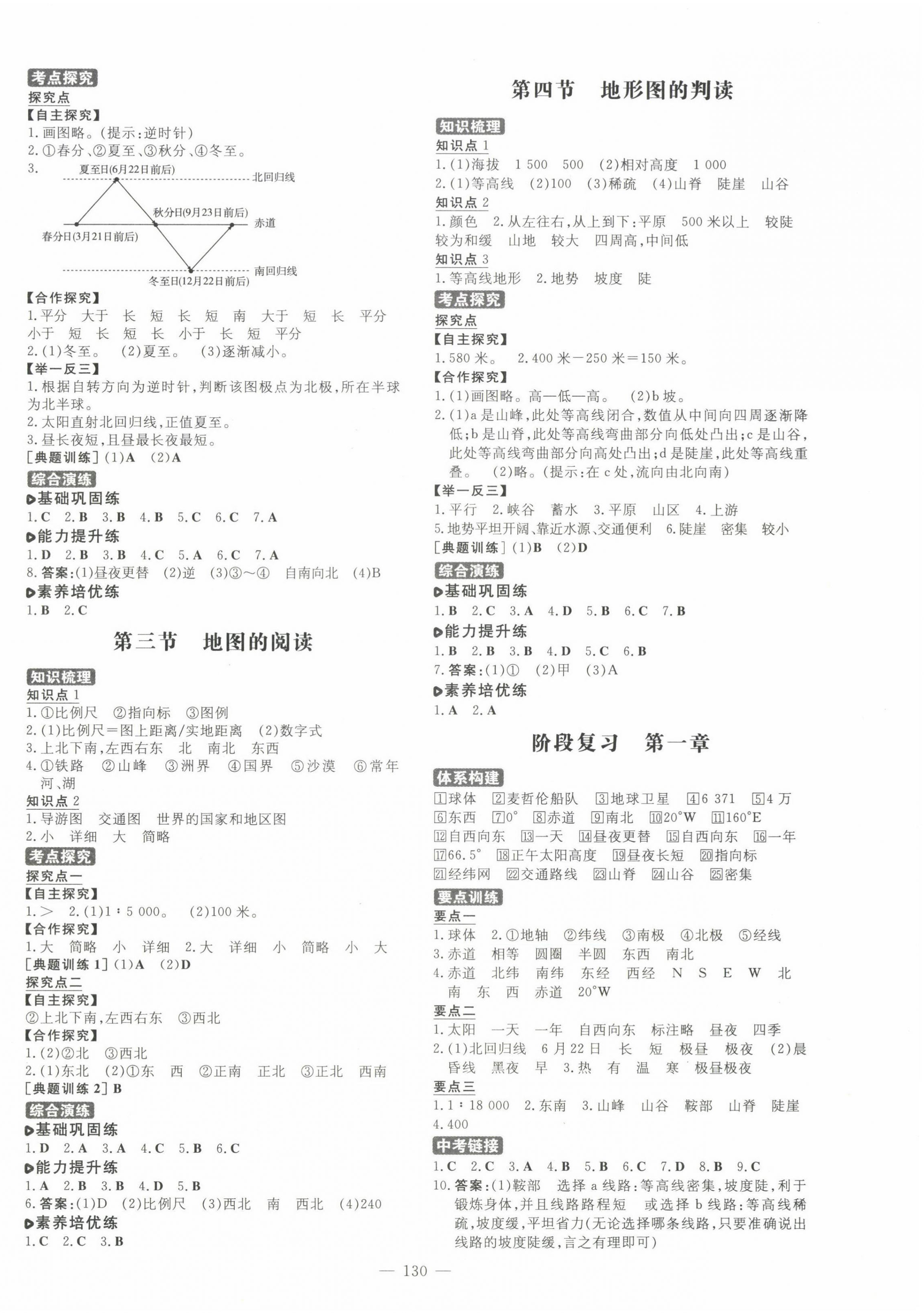 2022年練案六年級(jí)地理上冊(cè)魯教版五四制 參考答案第2頁(yè)