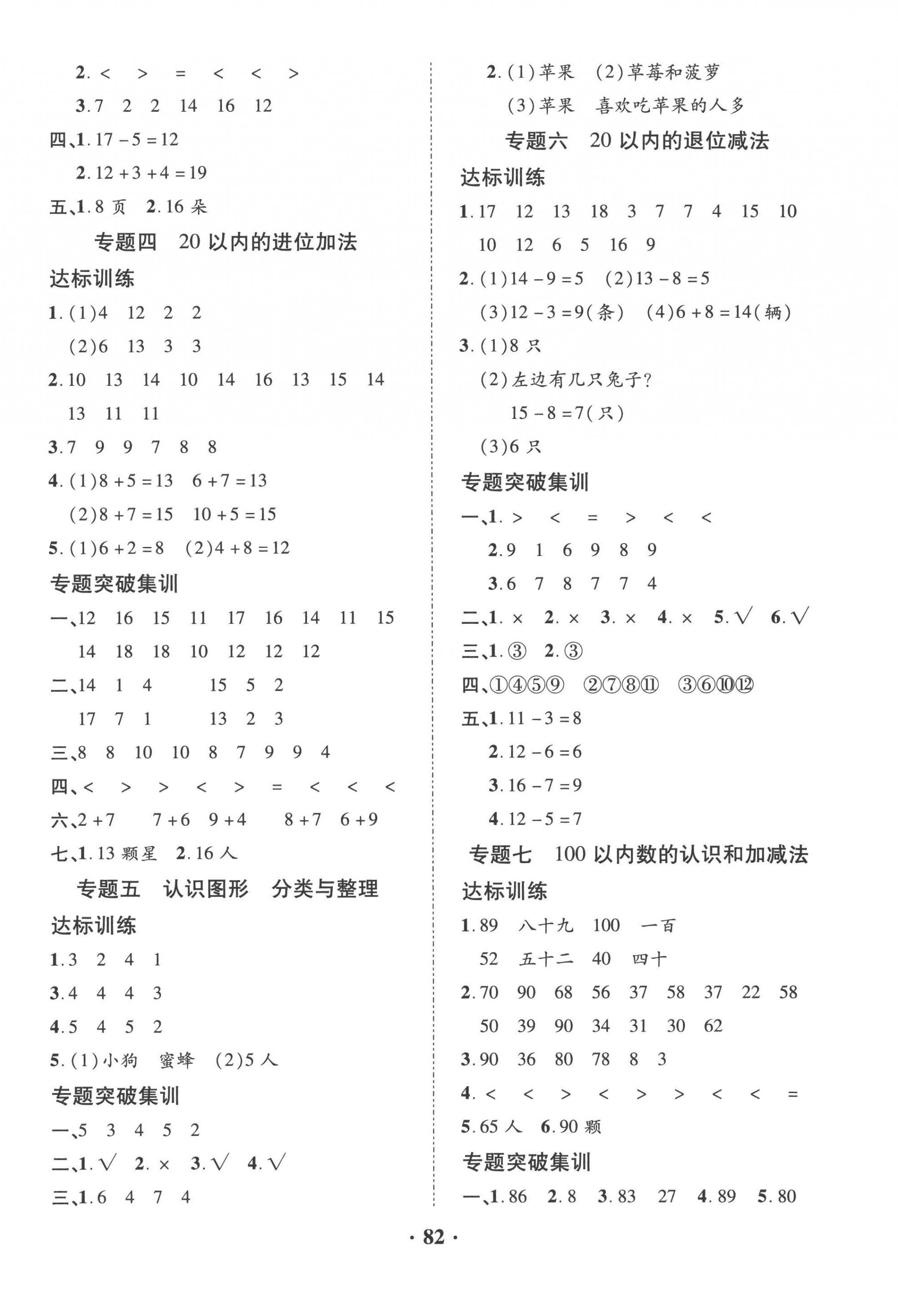 2022年暑假零距离一年级数学 第2页