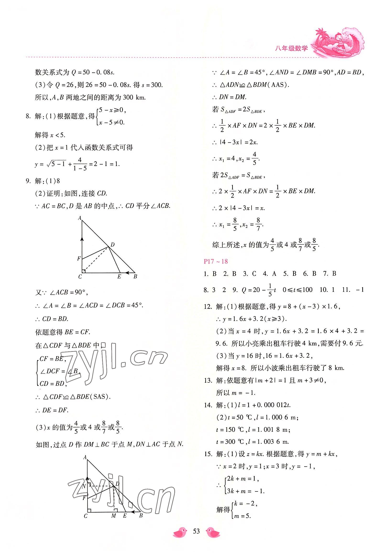 2022年世超金典暑假樂(lè)園暑假八年級(jí)數(shù)學(xué) 第3頁(yè)