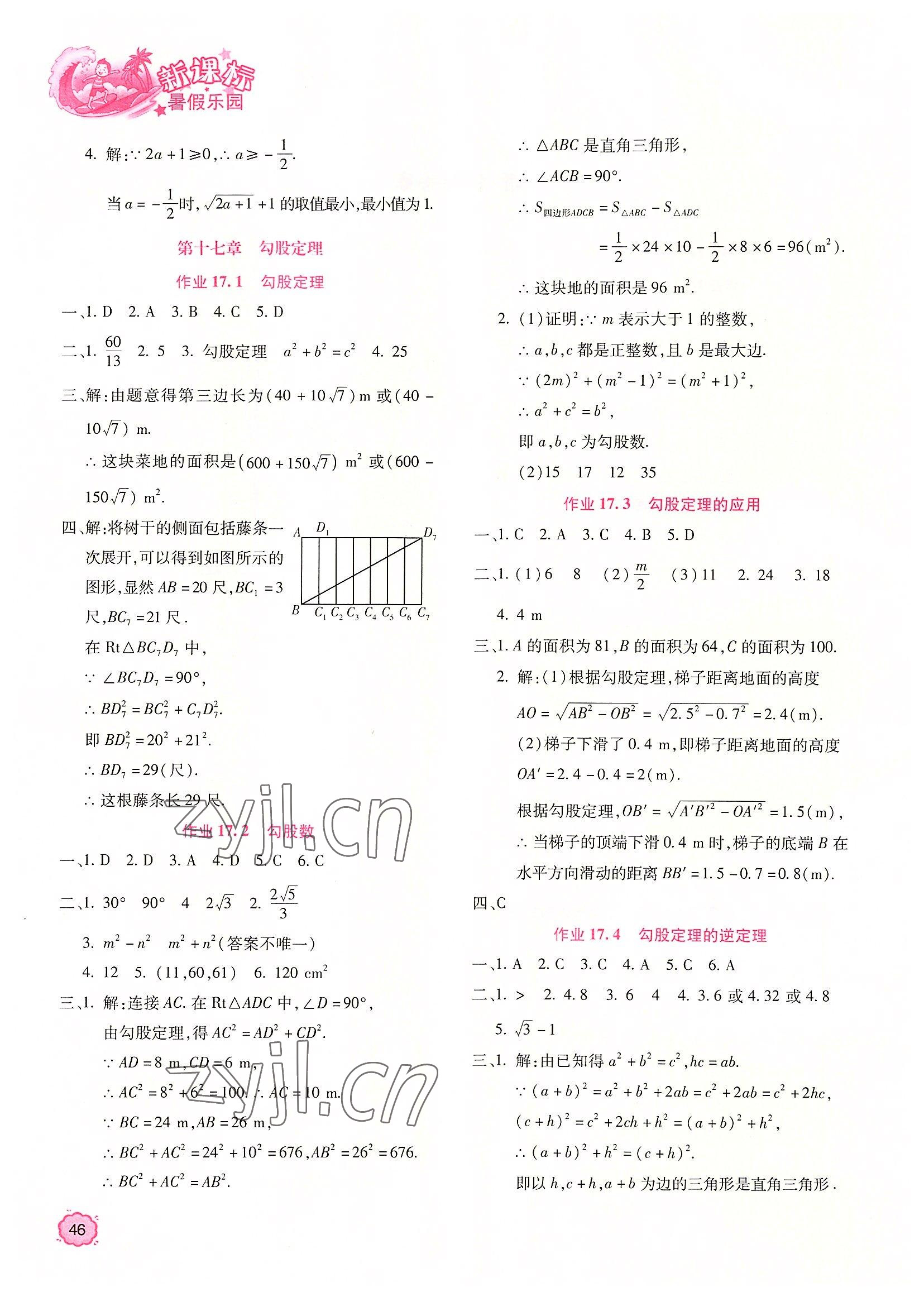 2022年新课标暑假乐园北京教育出版社八年级数学 第2页