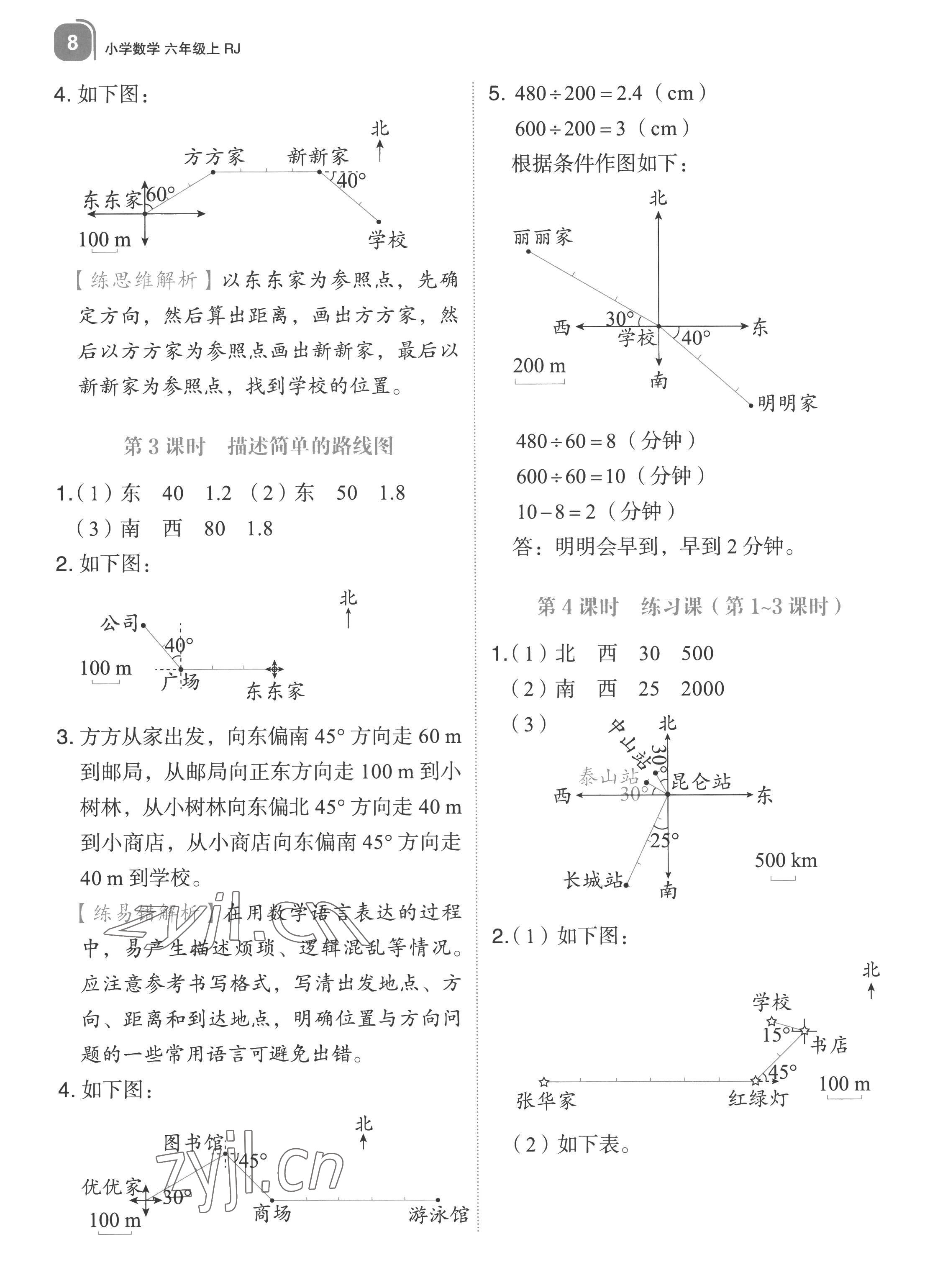 2022年新東方優(yōu)學(xué)練六年級數(shù)學(xué)上冊人教版 第8頁