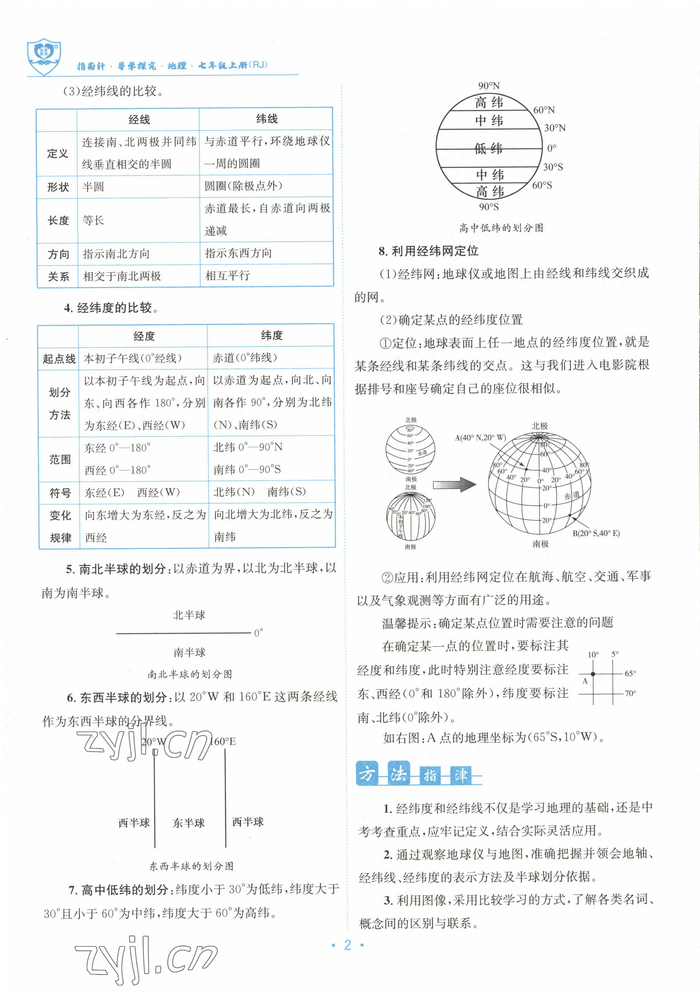 2022年指南針導(dǎo)學(xué)探究七年級(jí)地理上冊(cè)人教版 參考答案第2頁(yè)