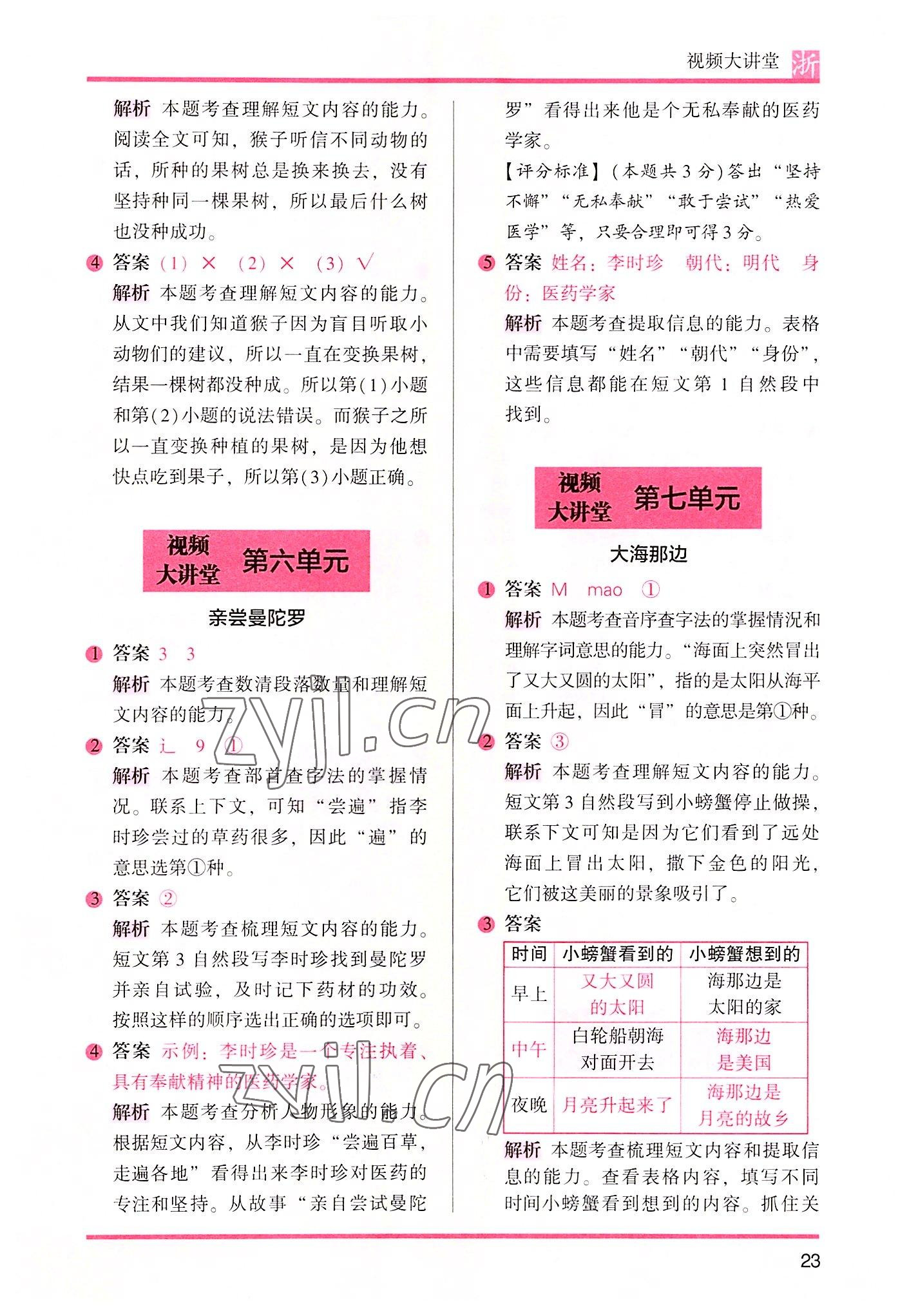 2022年木頭馬閱讀力測(cè)評(píng)二年級(jí)語(yǔ)文浙江專版A版 參考答案第4頁(yè)