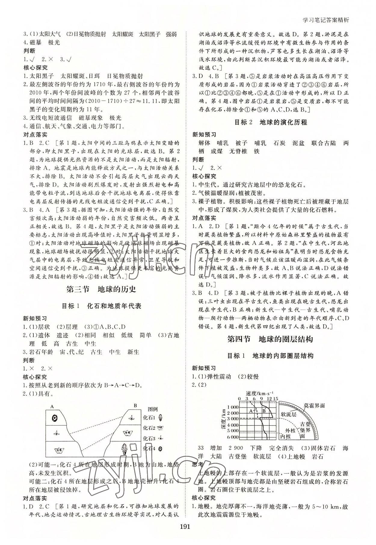 2022年步步高學習筆記地理必修第一冊人教版 參考答案第2頁