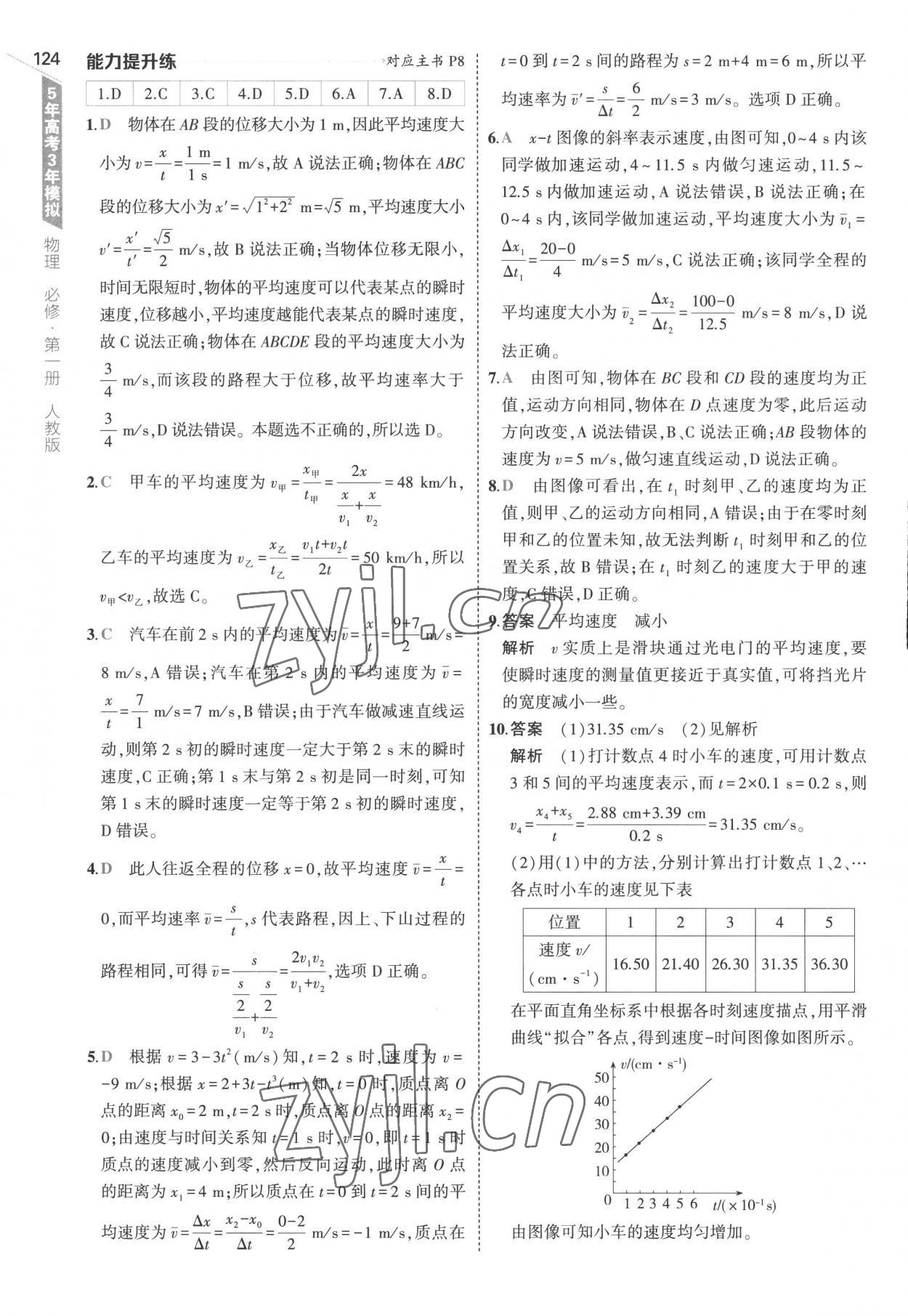 2022年5年高考3年模擬高中物理必修第一冊(cè)人教版江蘇專版 第4頁(yè)